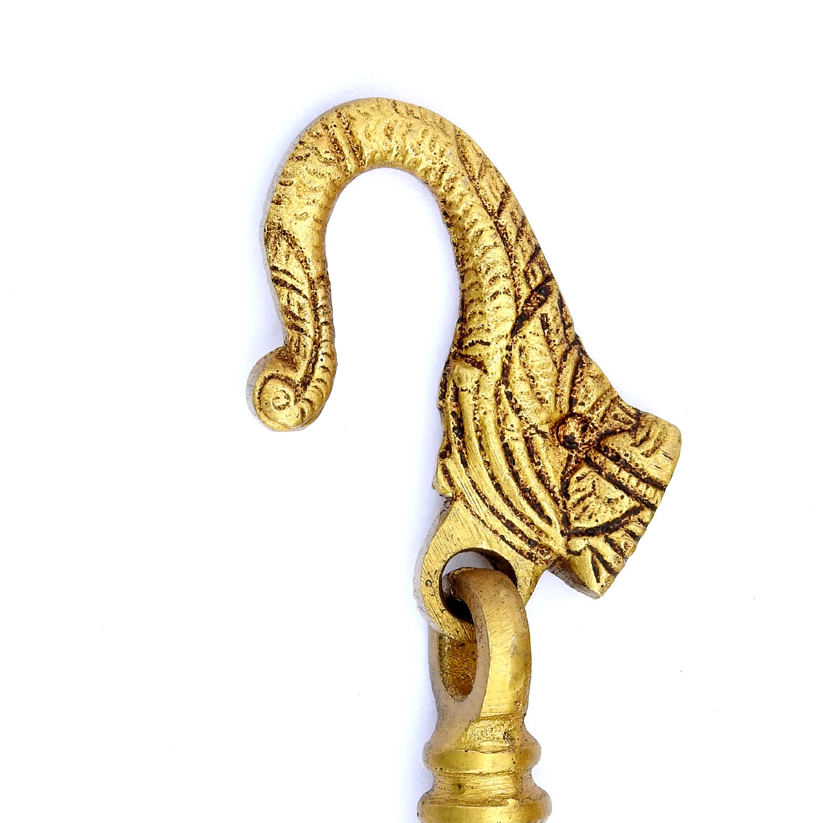 Brass Goddess Lakshmi Hanging Bell Spritual Decor Divine Showpiece for Temple Decor