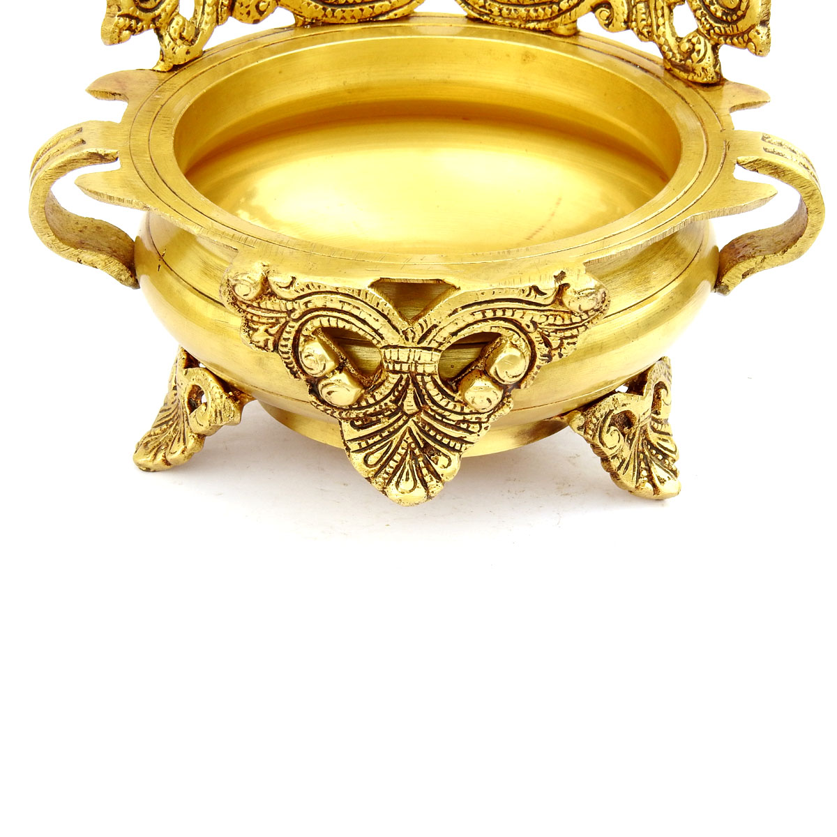 Artistic Brass Parrot Urli/Uruli Decorative Platter perfect centerpiece Decorative Showpiece