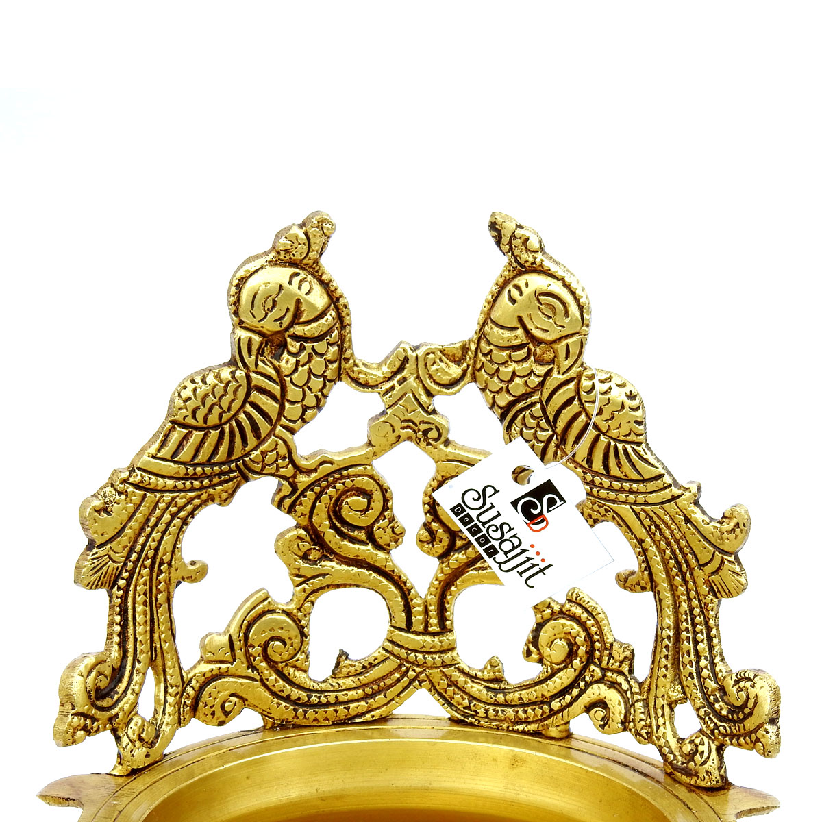 Artistic Brass Parrot Urli/Uruli Decorative Platter perfect centerpiece Decorative Showpiece