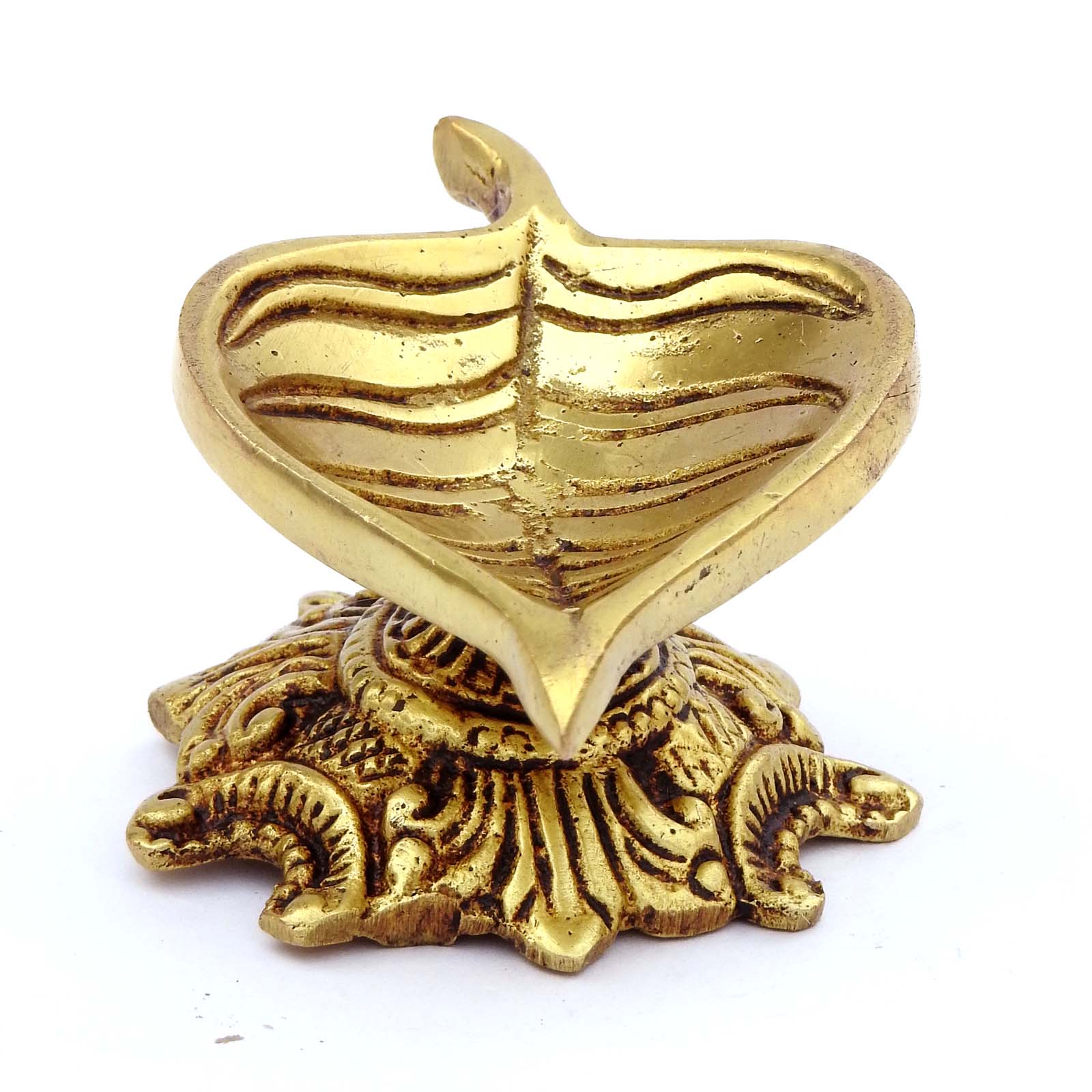 Brass Leaf Shaped Diya