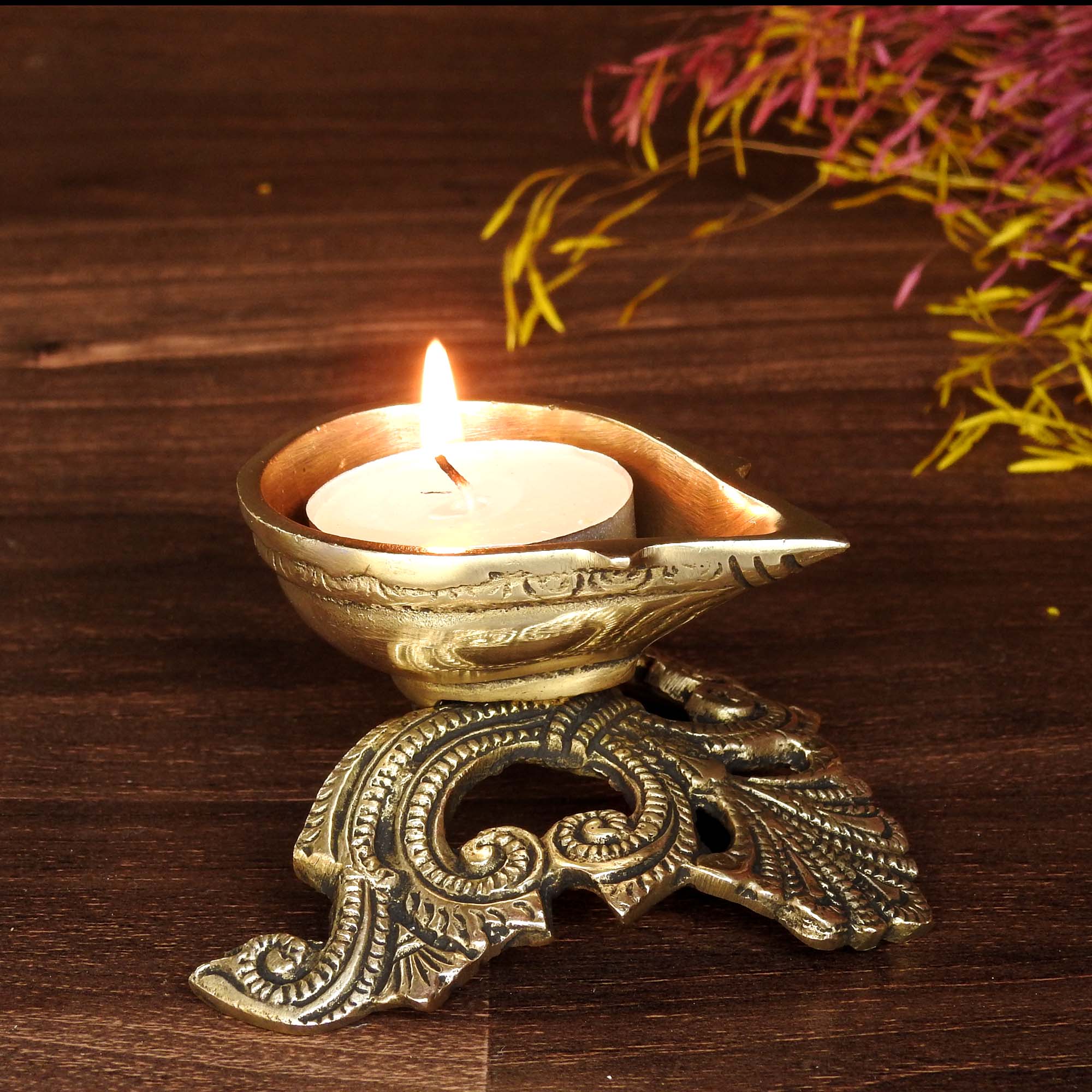 Decorative Brass Oil Lamp