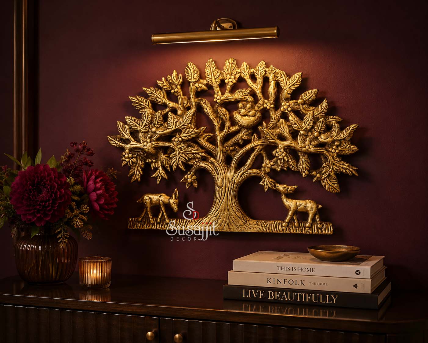 Golden Tree of Life Wall Art
