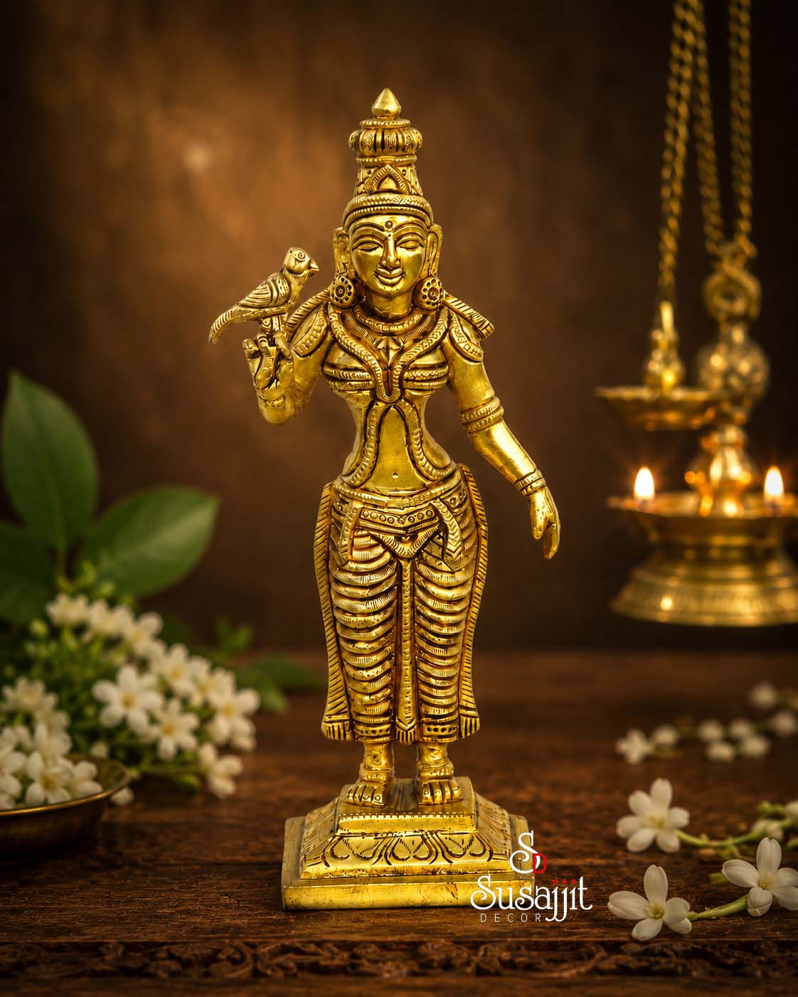 Brass Meenakshi Devi Idol