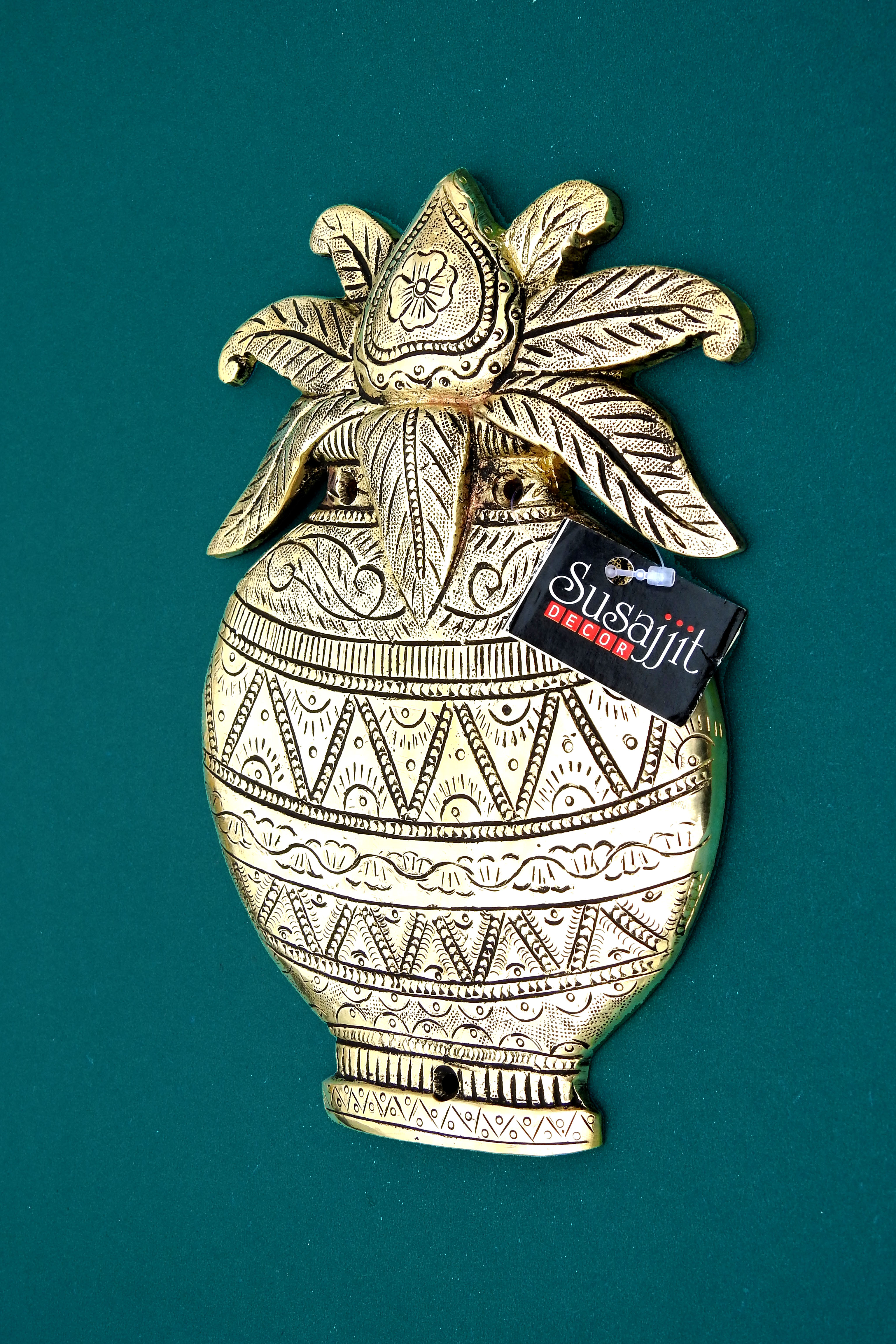 Brass Kalash Wall Hanging Decorative Wall Decor Showpiece for Home Decor