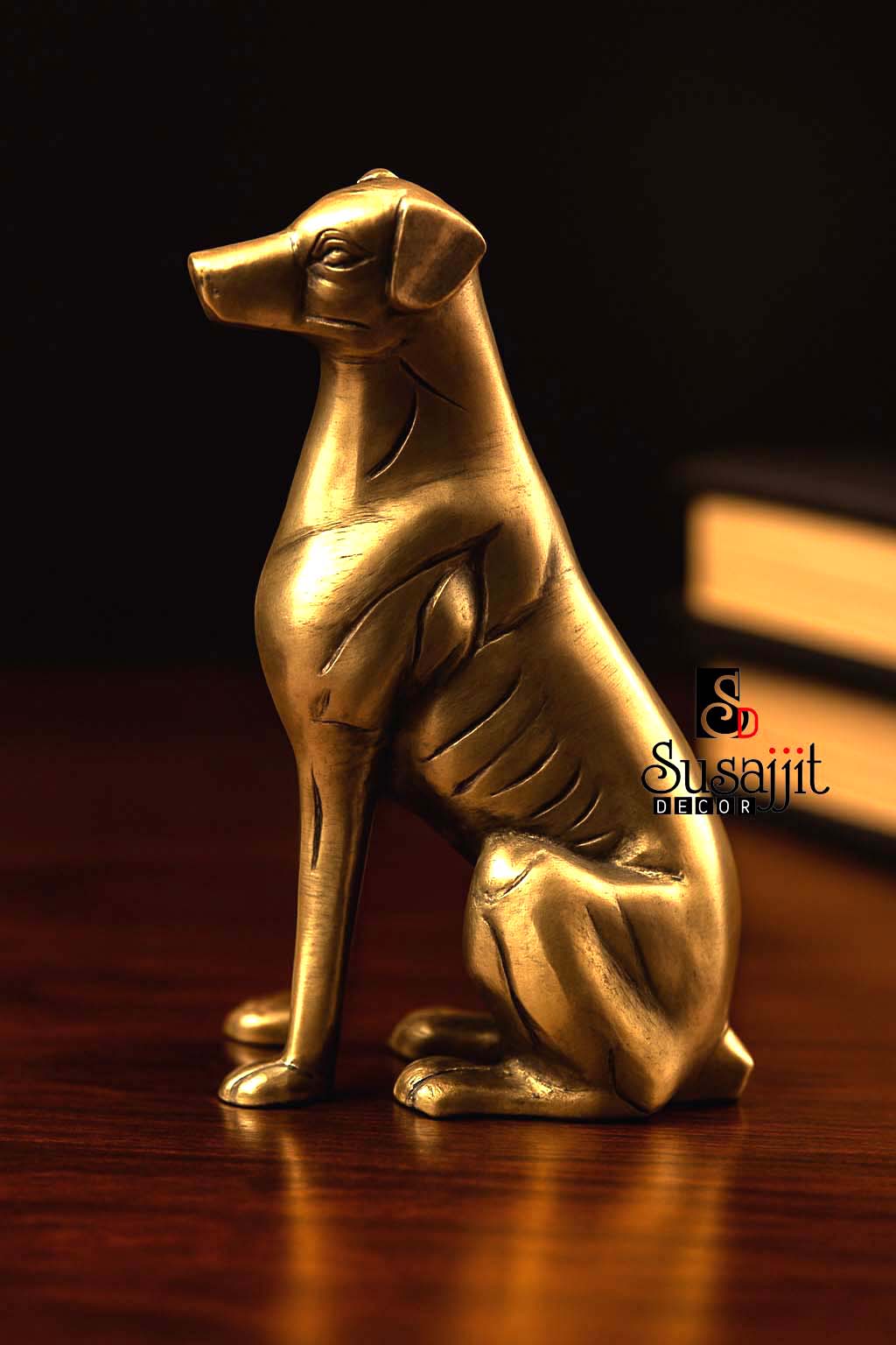 Brass Dog Figurine decorative animal statue elegant showpiece & gift item