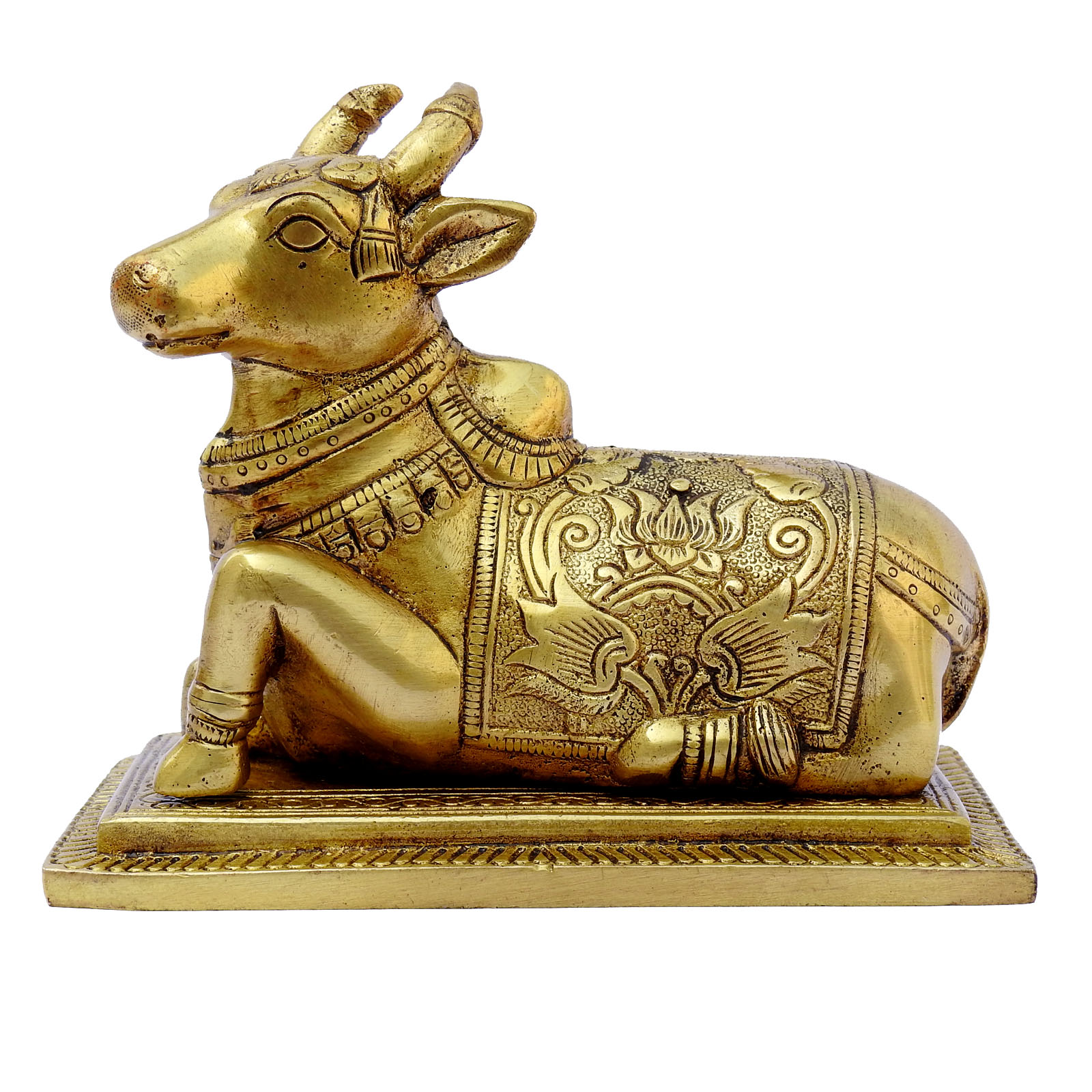 Brass Nandi Statue Religious Idol for Pooja Room Decor Showpiece for Home Décor