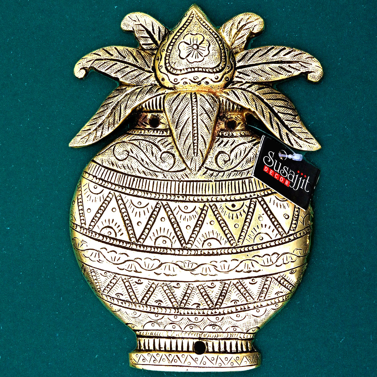 Brass Kalash Wall Hanging Decorative Wall Decor Showpiece for Home Decor