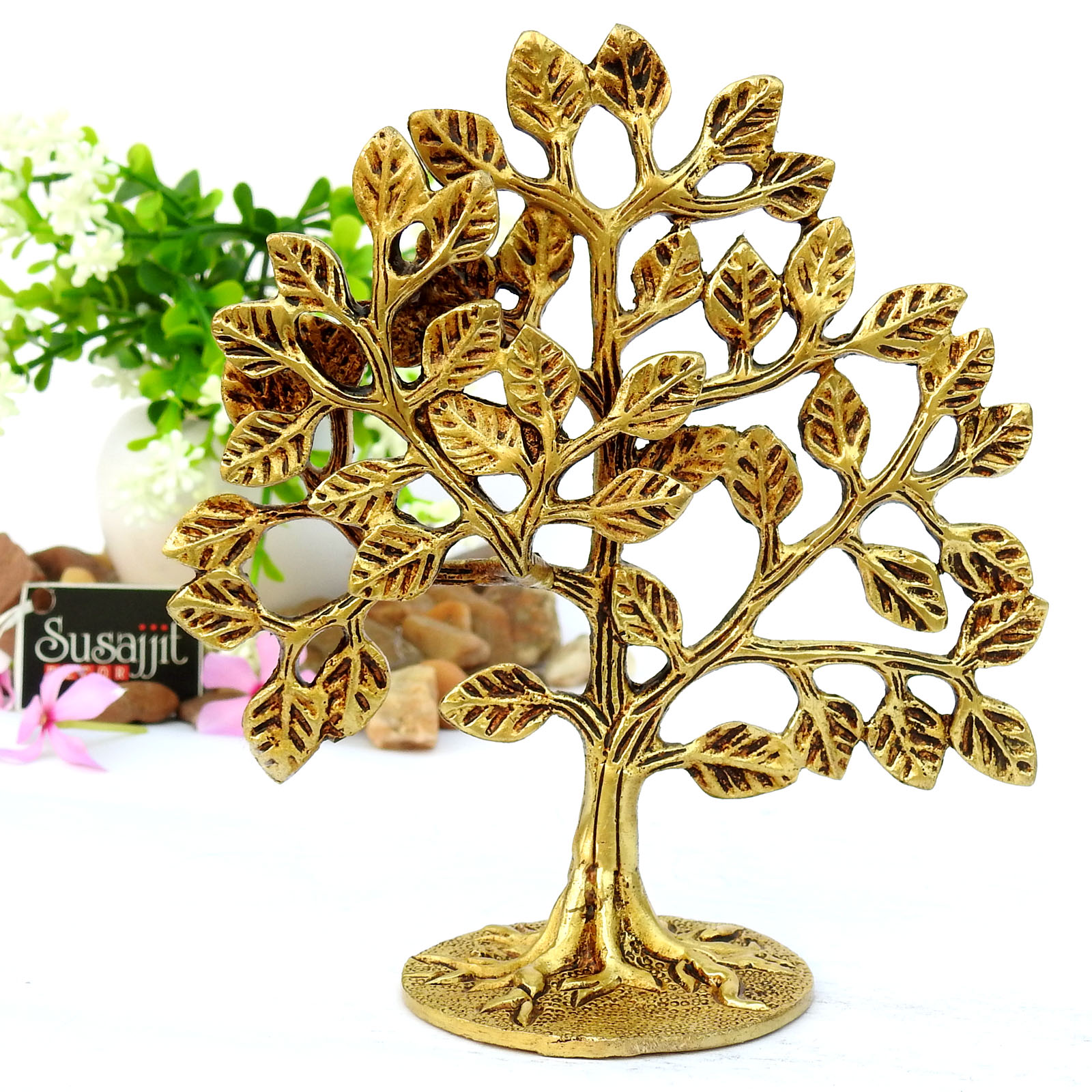 Brass Kalpavriksha Home Decor Decorative Tree of Life Showpiece for gift and good luck