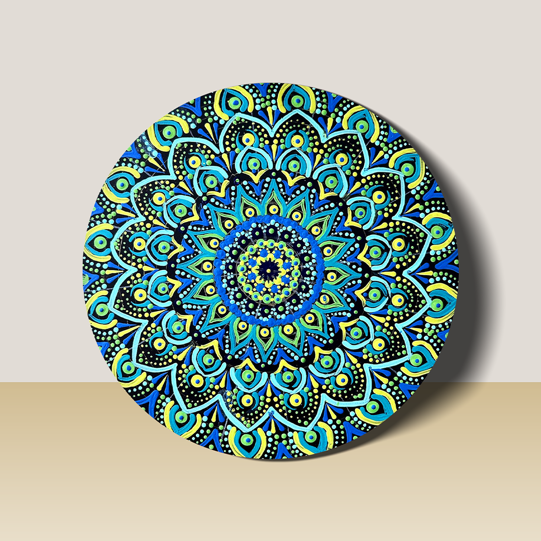 Serene Blue Mandala Art - Wall Décor