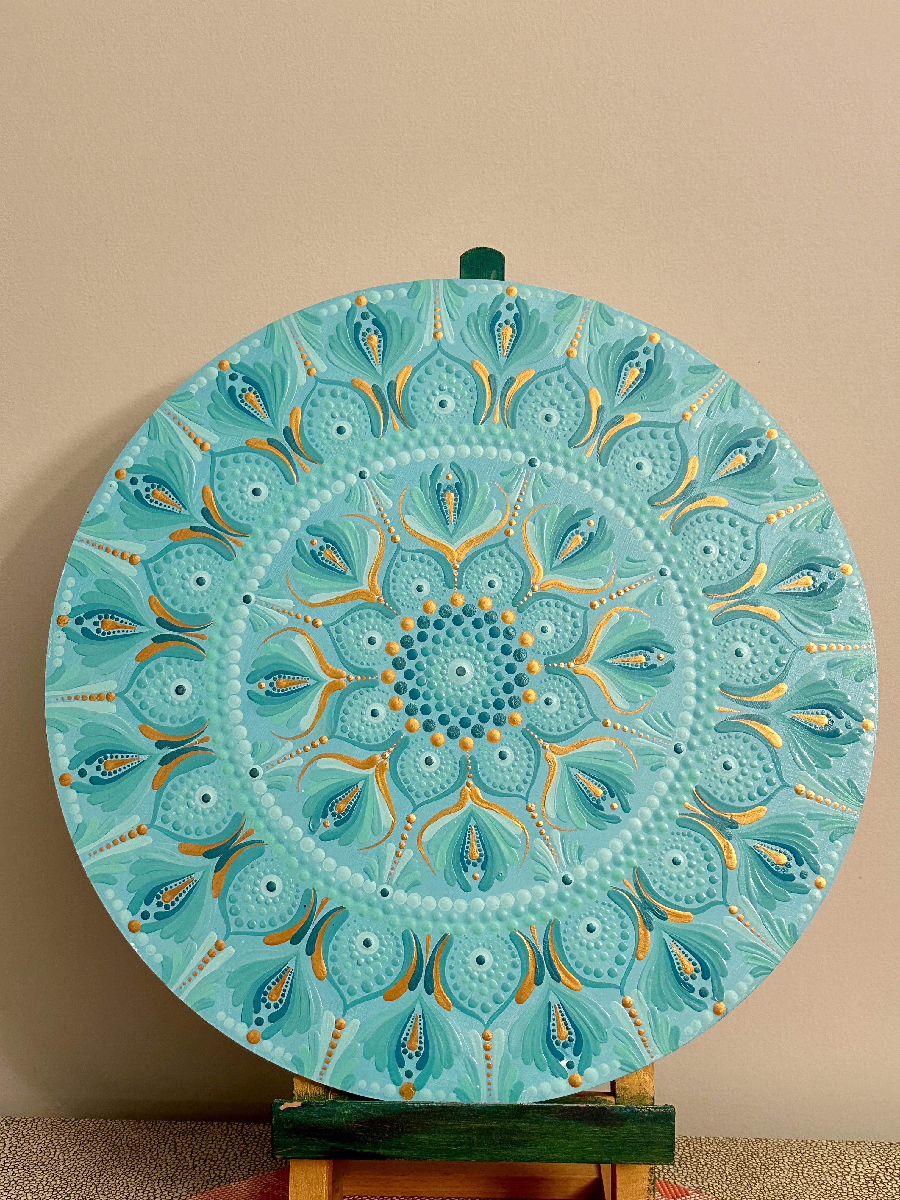 Aqua Moon - Tabletop Art