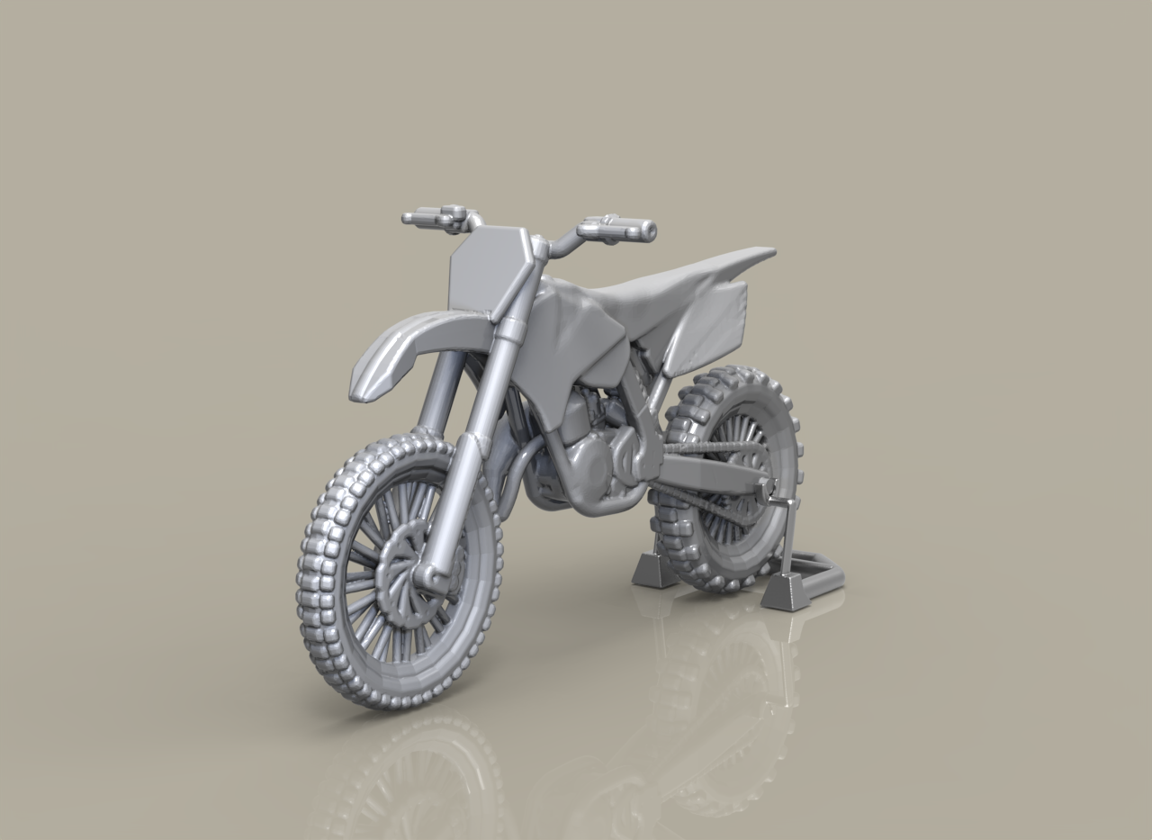 Motocross avec sont support 