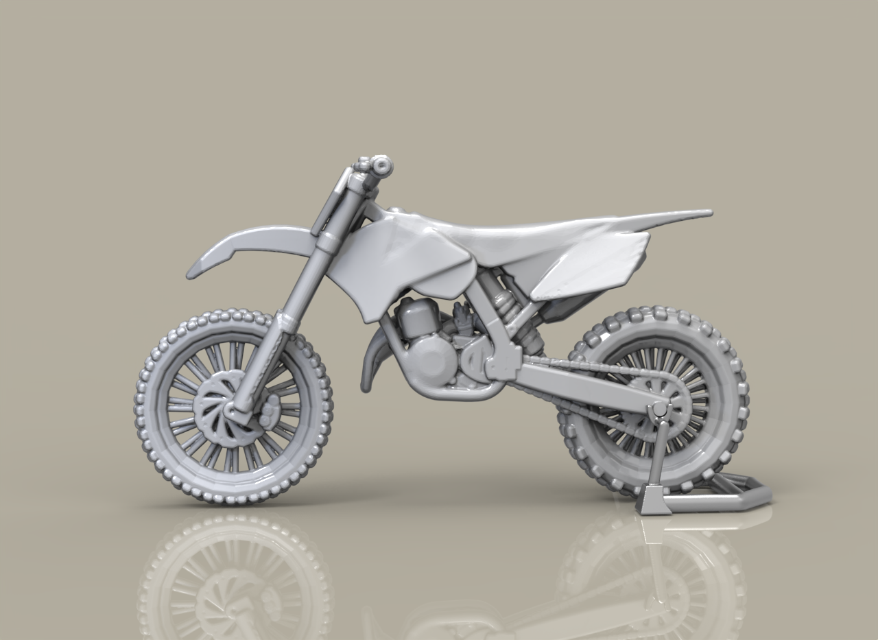 Motocross avec sont support 