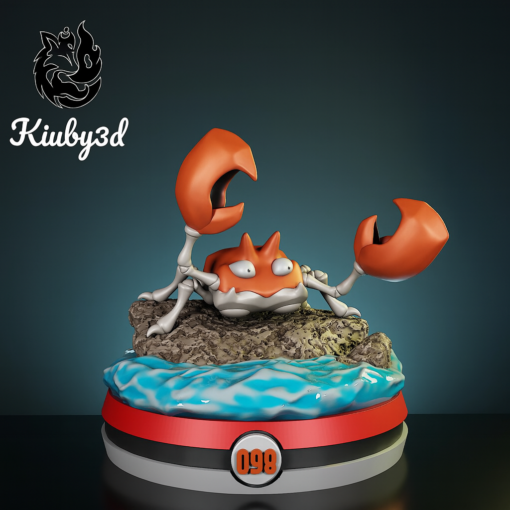 🦀 Figurine en Résine – Krabby #098 | Le Crabe des Rivages débarque chez Kiuby3D !