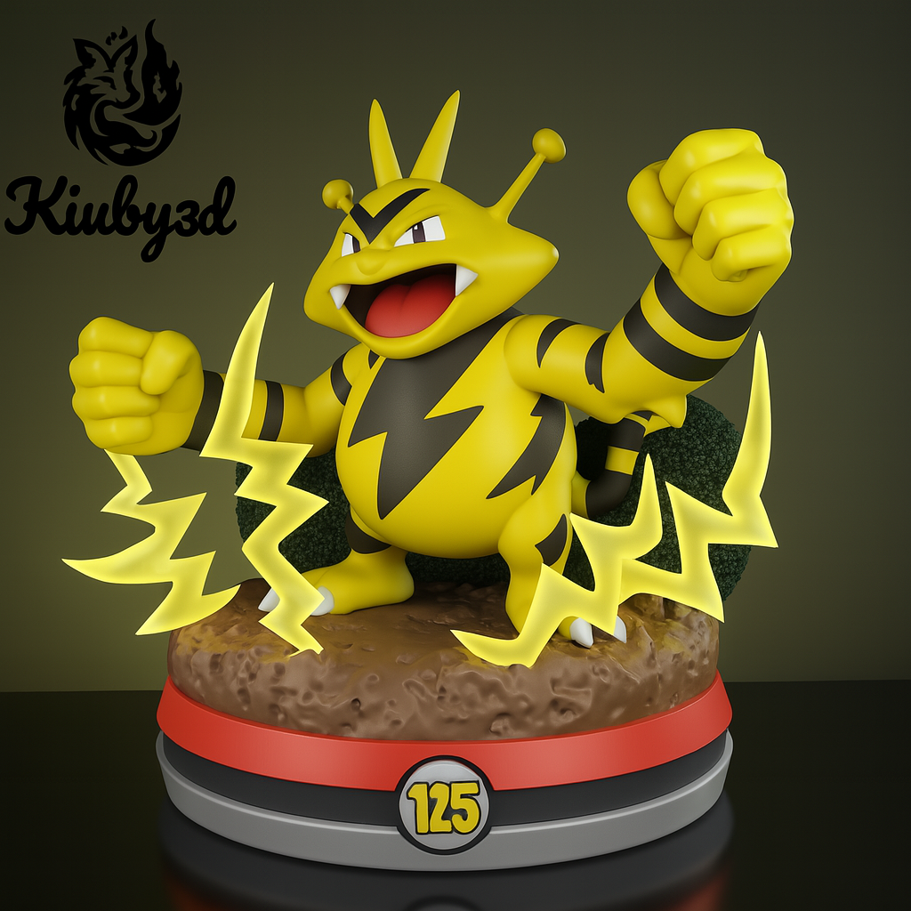 🟡 Figurine Résine Élektek – Pokémon Fulgurant Prêt à Frapper ! ⚡