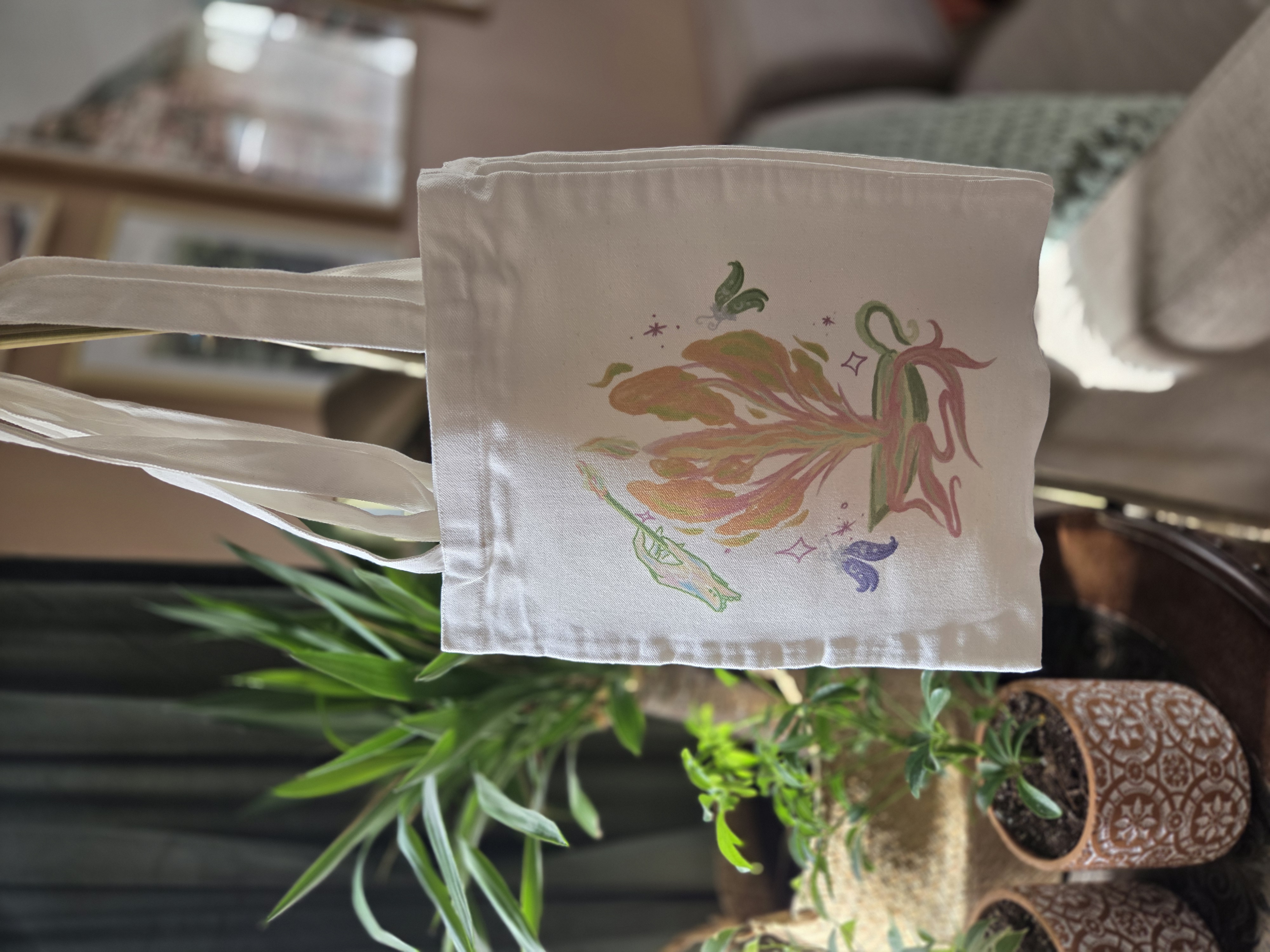 Spring Canvas Tote bags