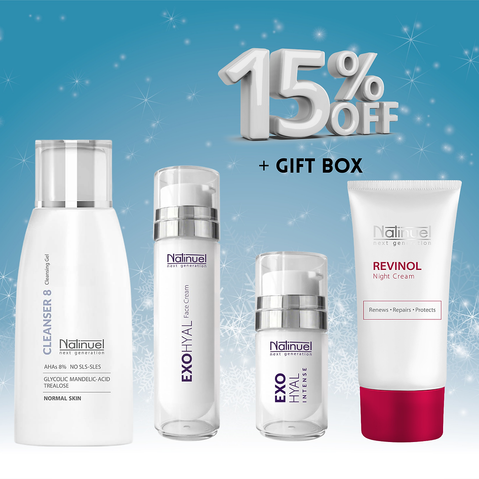 Anti Ageing with Exosomes gift (Cleanser 8 +Exohyal + Exohyal Intense + Revinol)