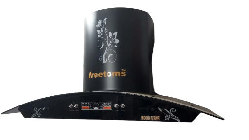 Moonstar 90 cm 1200 m3/hr Auto-Clean Filterless Kitchen Chimney (Hood Anya,Touch+Motion Sensor Controls,Black)