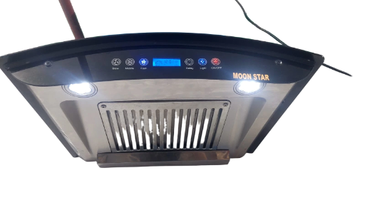 Moonstar 60 cm 1425 m3/hr Filterless Autoclean Kitchen Chimney with BLDC Motor and 15 Years Warranty (BLDC FLCG 600 HAC LTW MS NERO), Blue