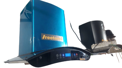 Moonstar 60 cm 1425 m3/hr Filterless Autoclean Kitchen Chimney with BLDC Motor and 15 Years Warranty (BLDC FLCG 600 HAC LTW MS NERO), Blue
