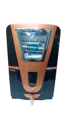 Sreetom RO PURE 4 in 1 Copper RO Water Purifier with 10 Stage Purification Filtration, UV, UF, TDS Adjuster and 12 Liter Large Storage Tank, Suitable for all type of water supply