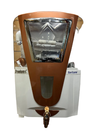 Water Purifier Eco Crystal Sreetom RO PURE 4 in 1 Copper RO Water Purifier with 10 Stage Purification Filtration, UV, UF, TDS Adjuster and 12 Liter Large Storage Tank, Suitable for all type of water supply