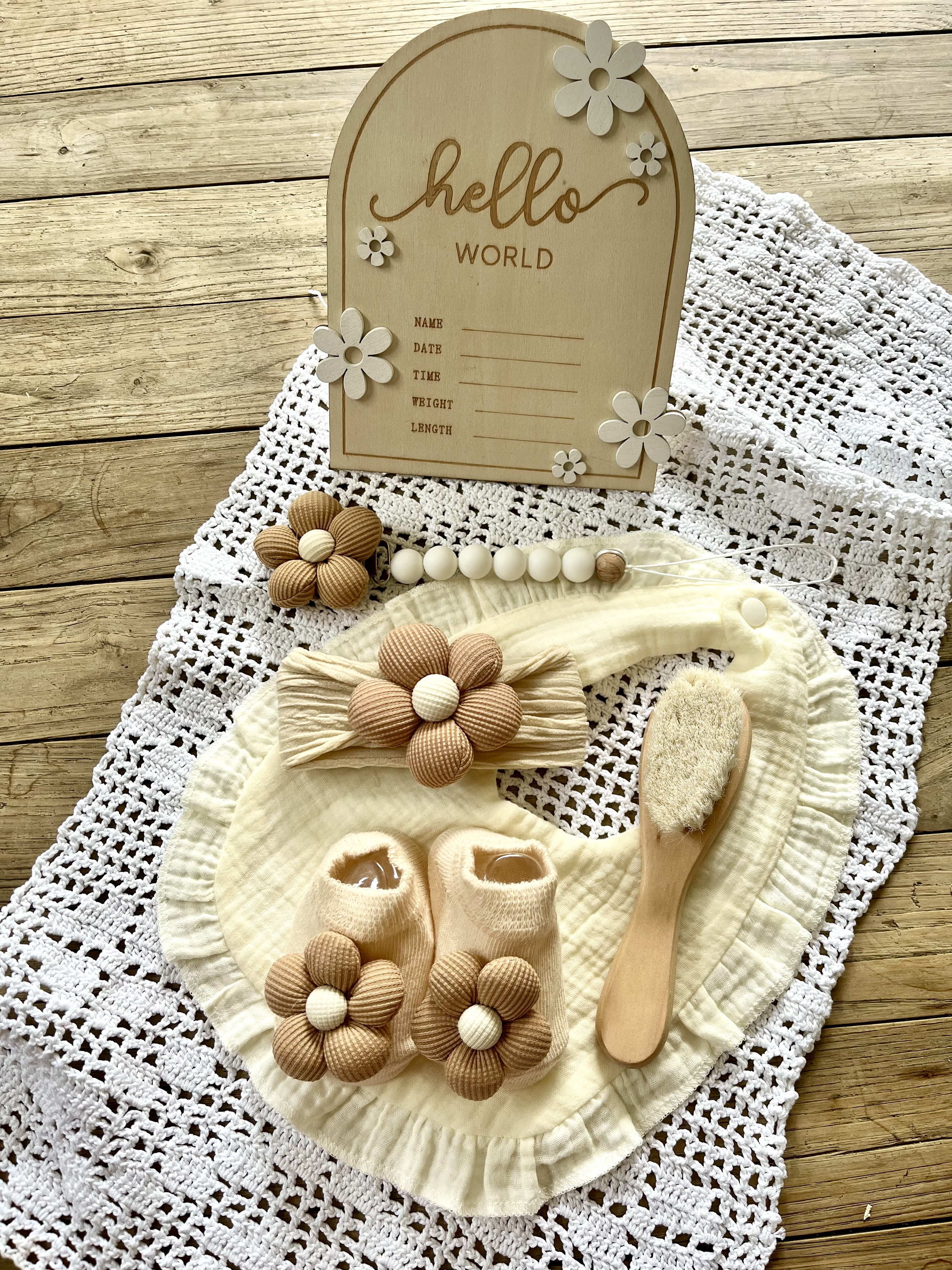 Coffret "Fleur" beige
