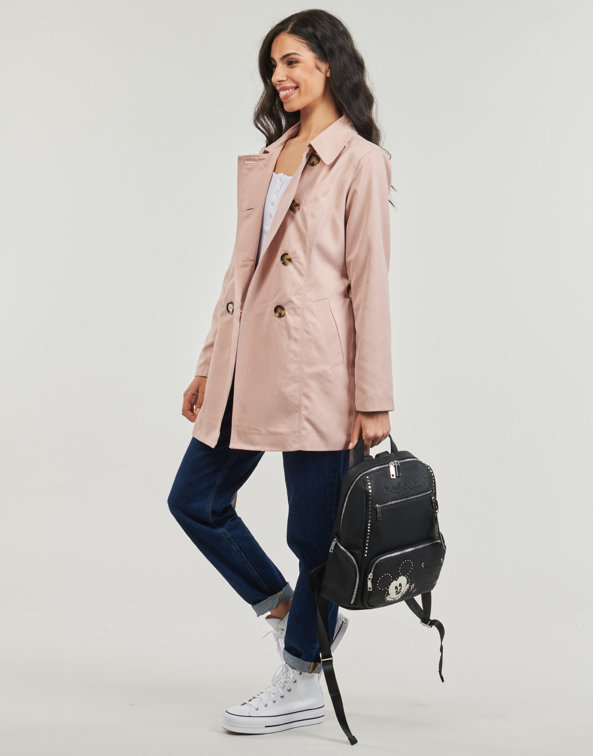 Manteau trench beige ONLVALERIE 