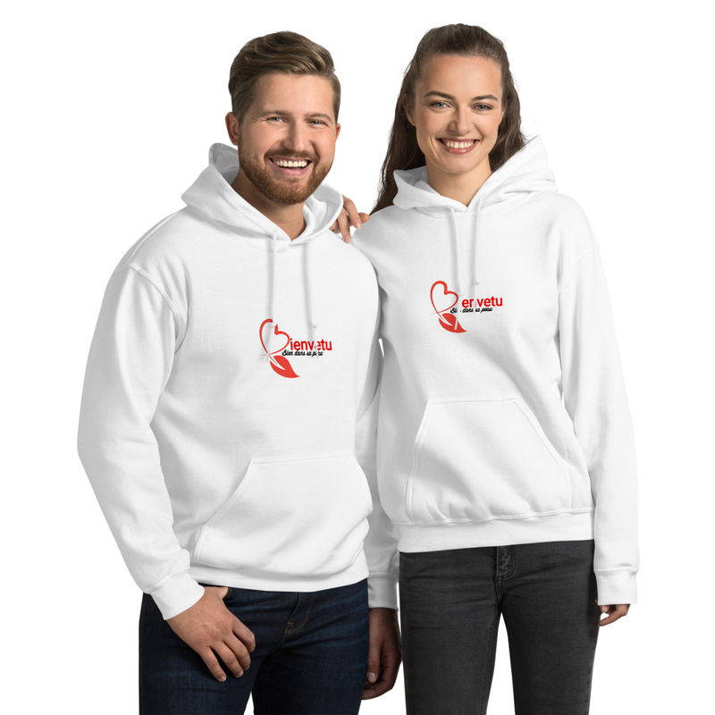 Sweat à capuche bienvetu mixte