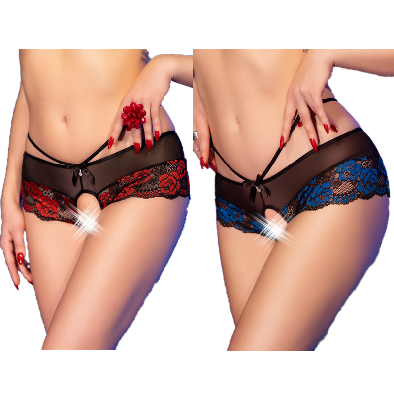 Culotte ouverte Noir/Rouge 4844