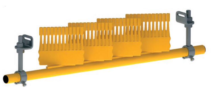 Racleur pour bande à chevrons
