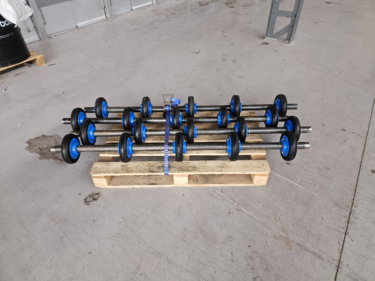 Roues pour retour bandes à tasseaux