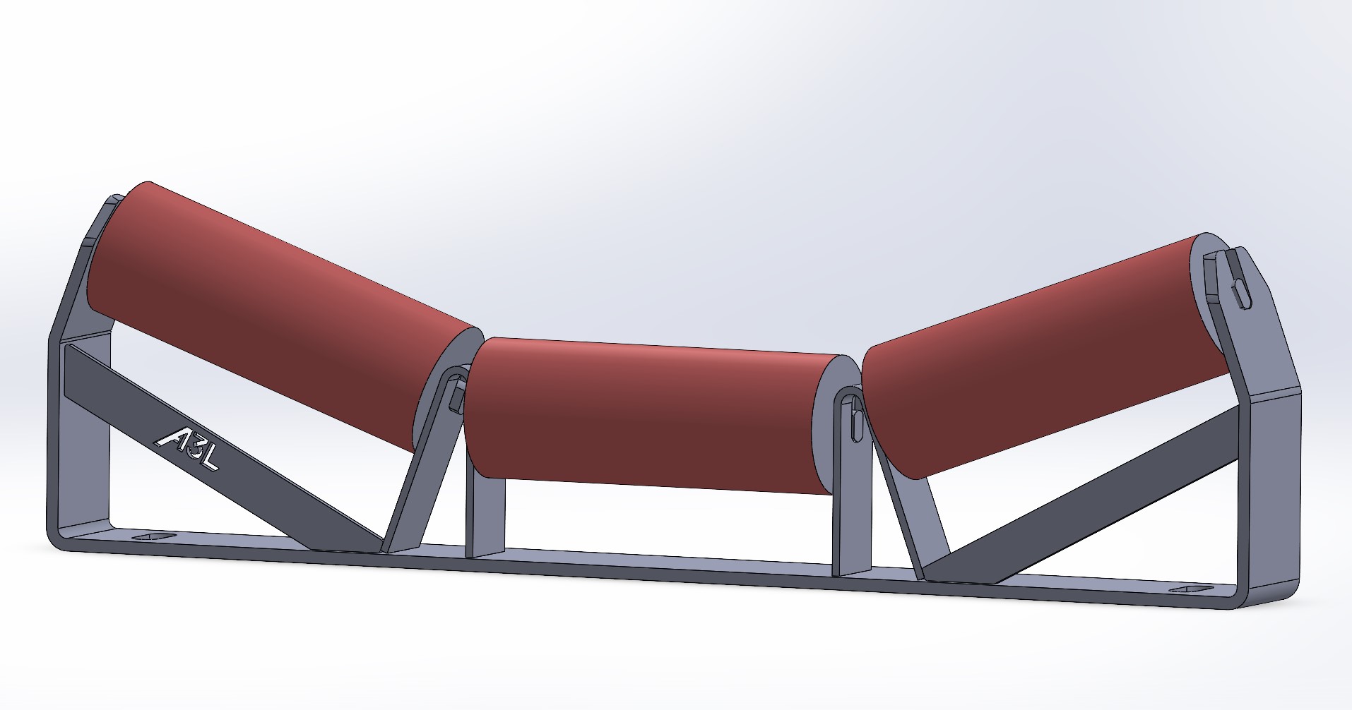 Support de rouleaux pour convoyeur à bande