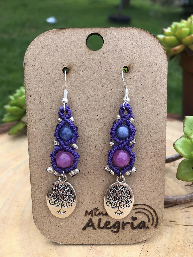Tree of Life Macramé earrings