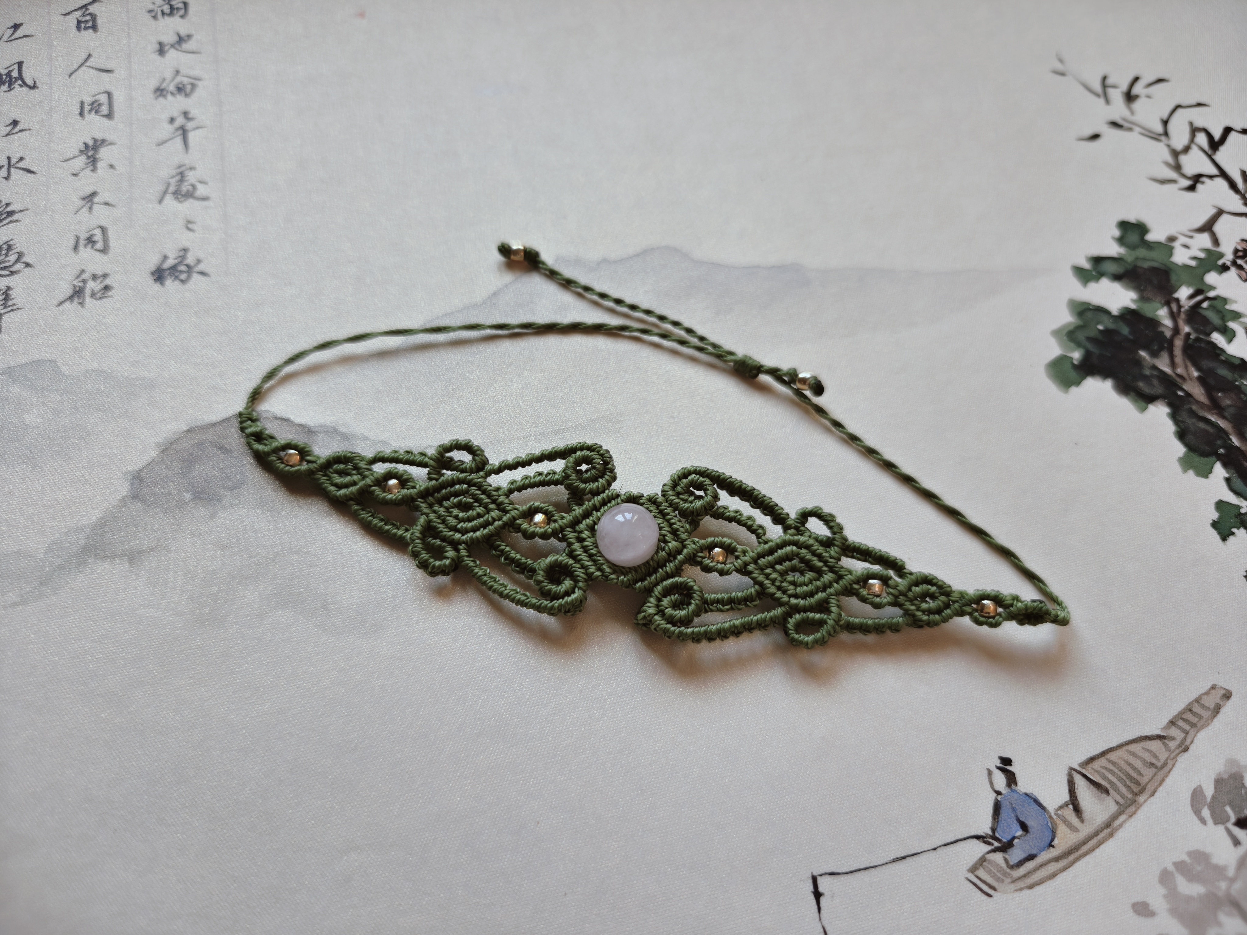 Macrame bracelet - Tourmaline 