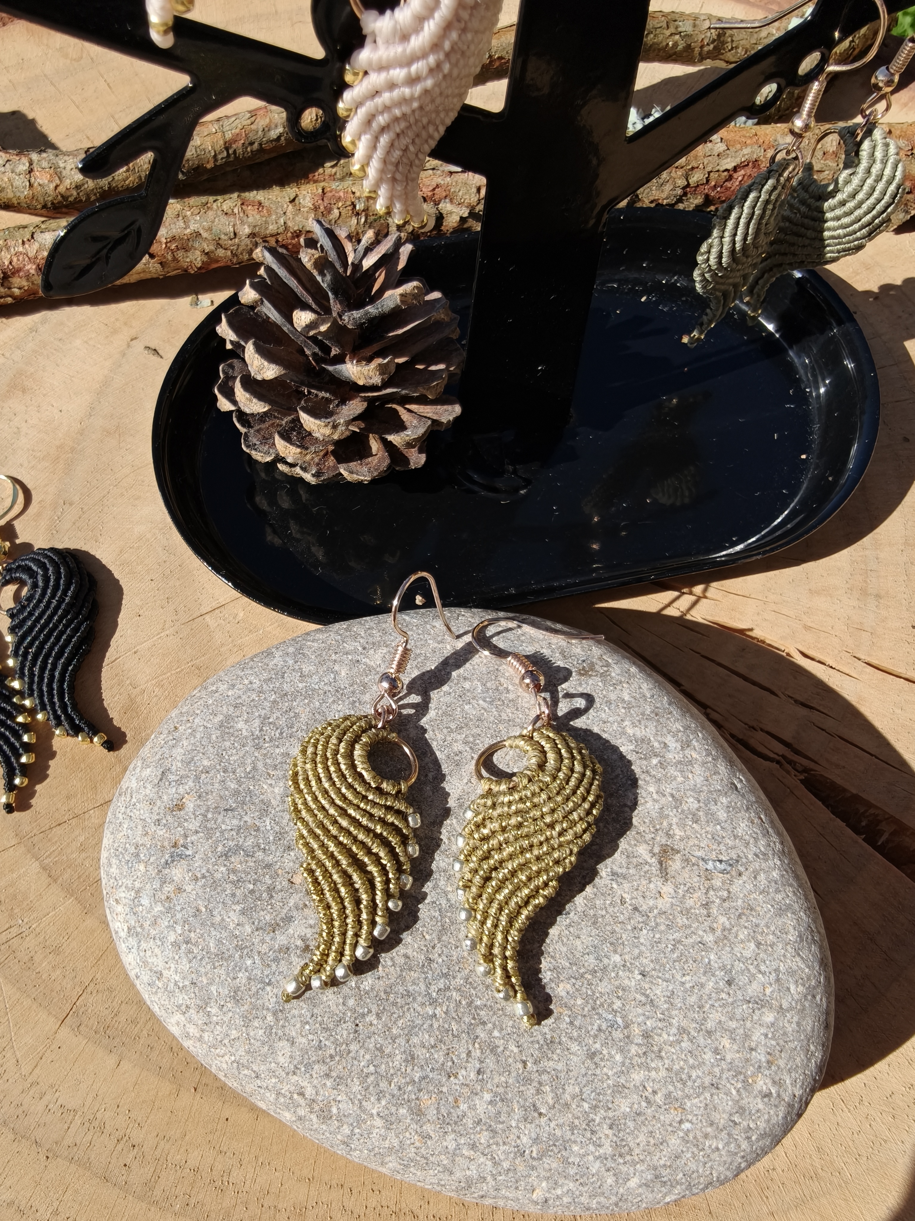 Angel Wing Earrings - Gold 