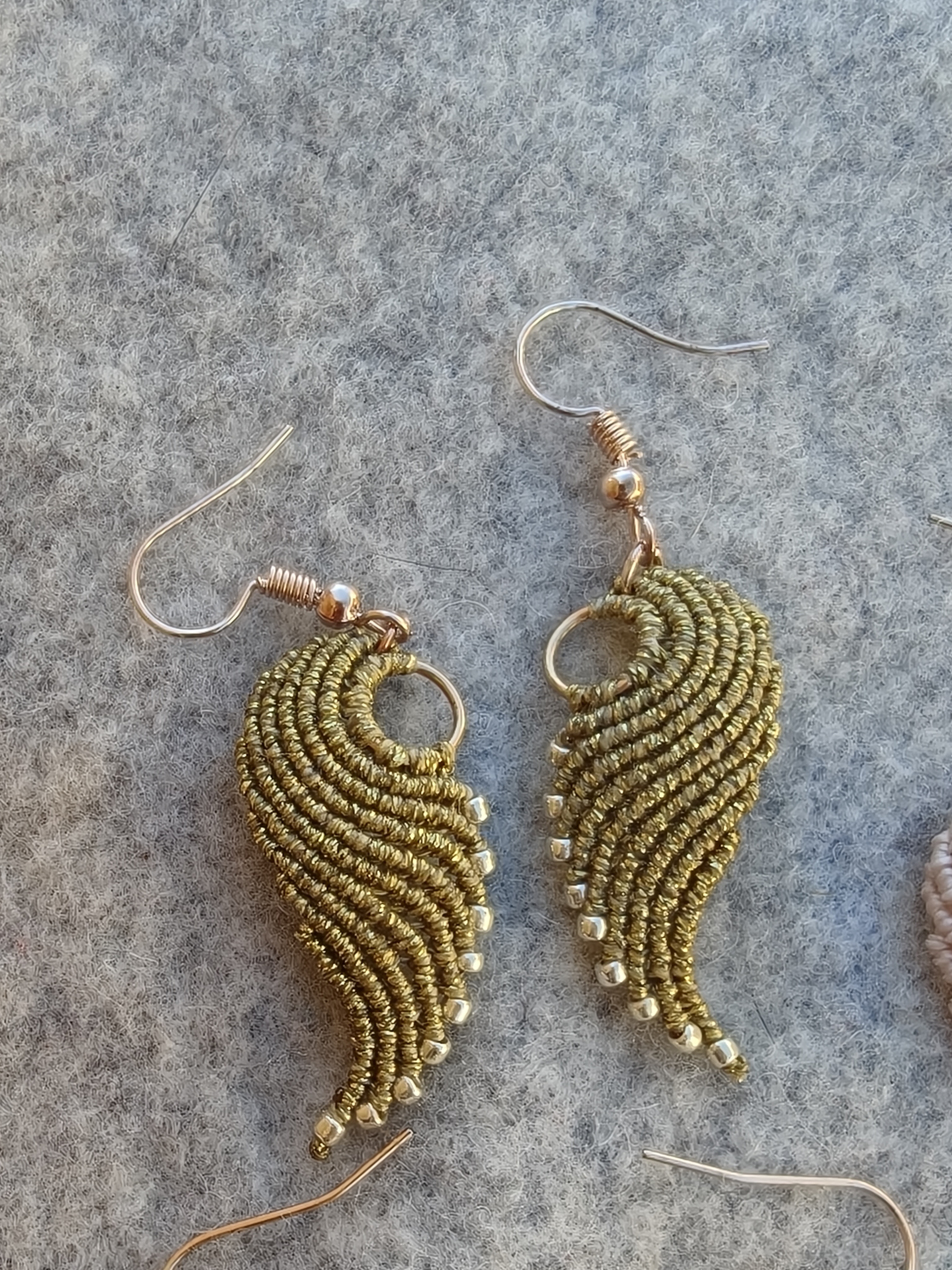 Angel Wing Earrings - Gold 