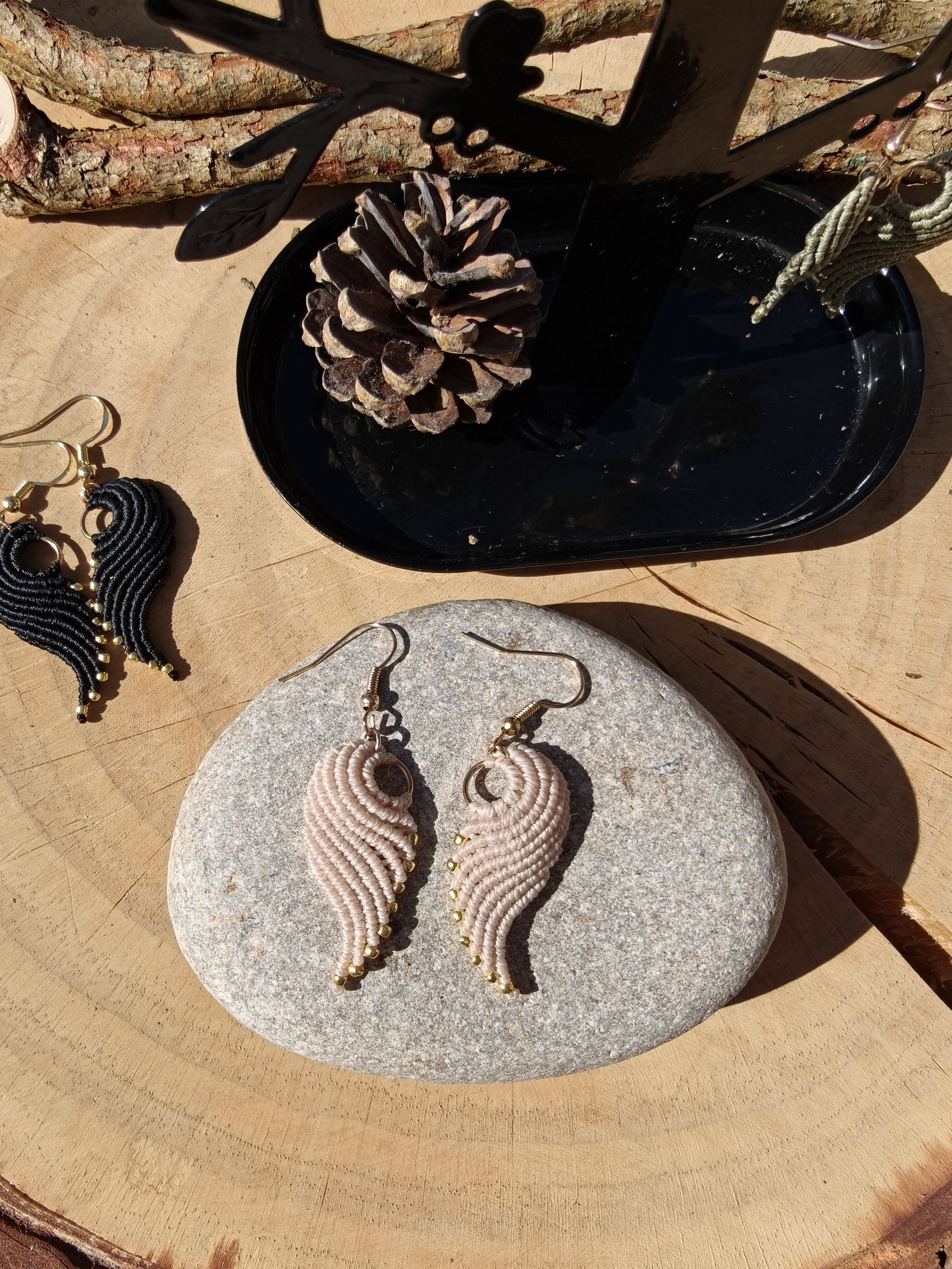 Angel Wing Earrings - White