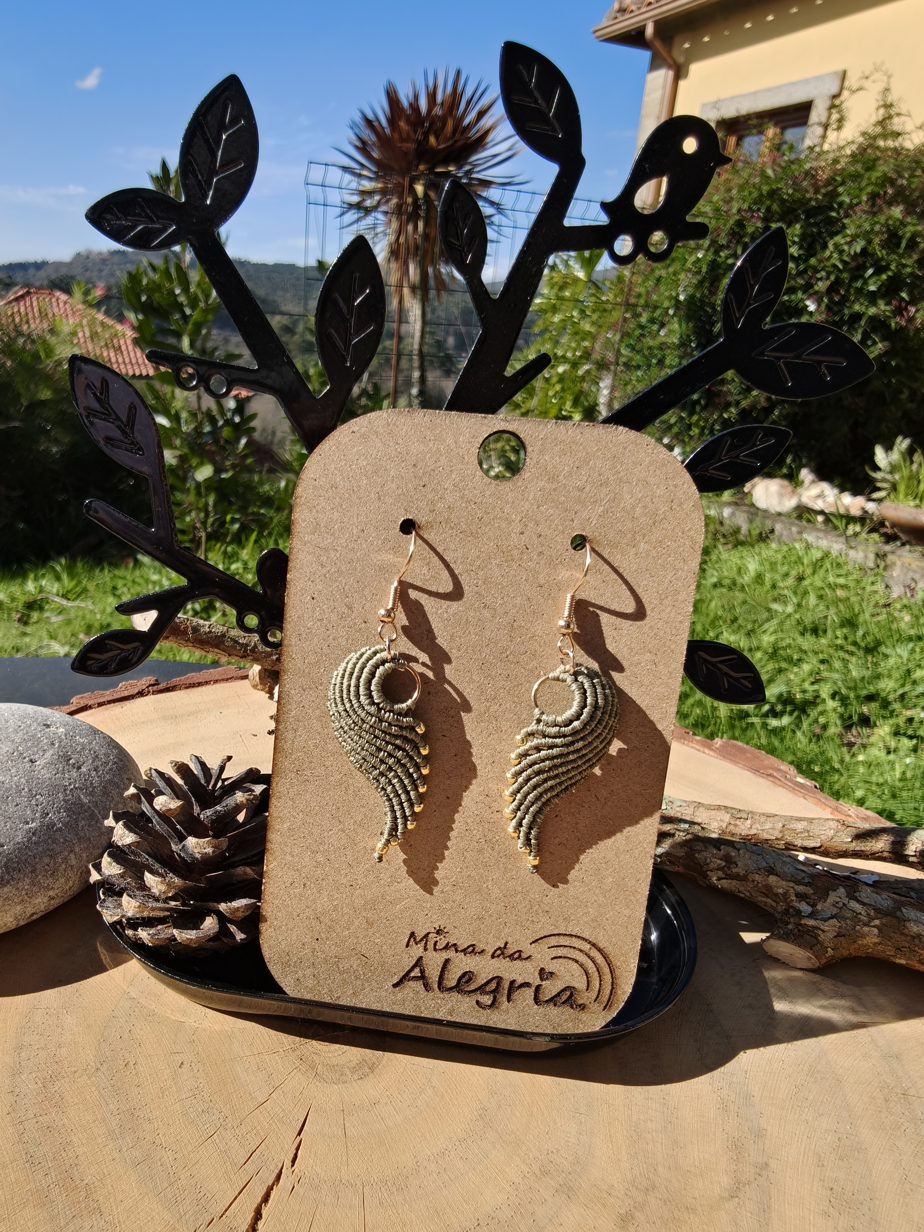  Angel Wing Earrings - Green