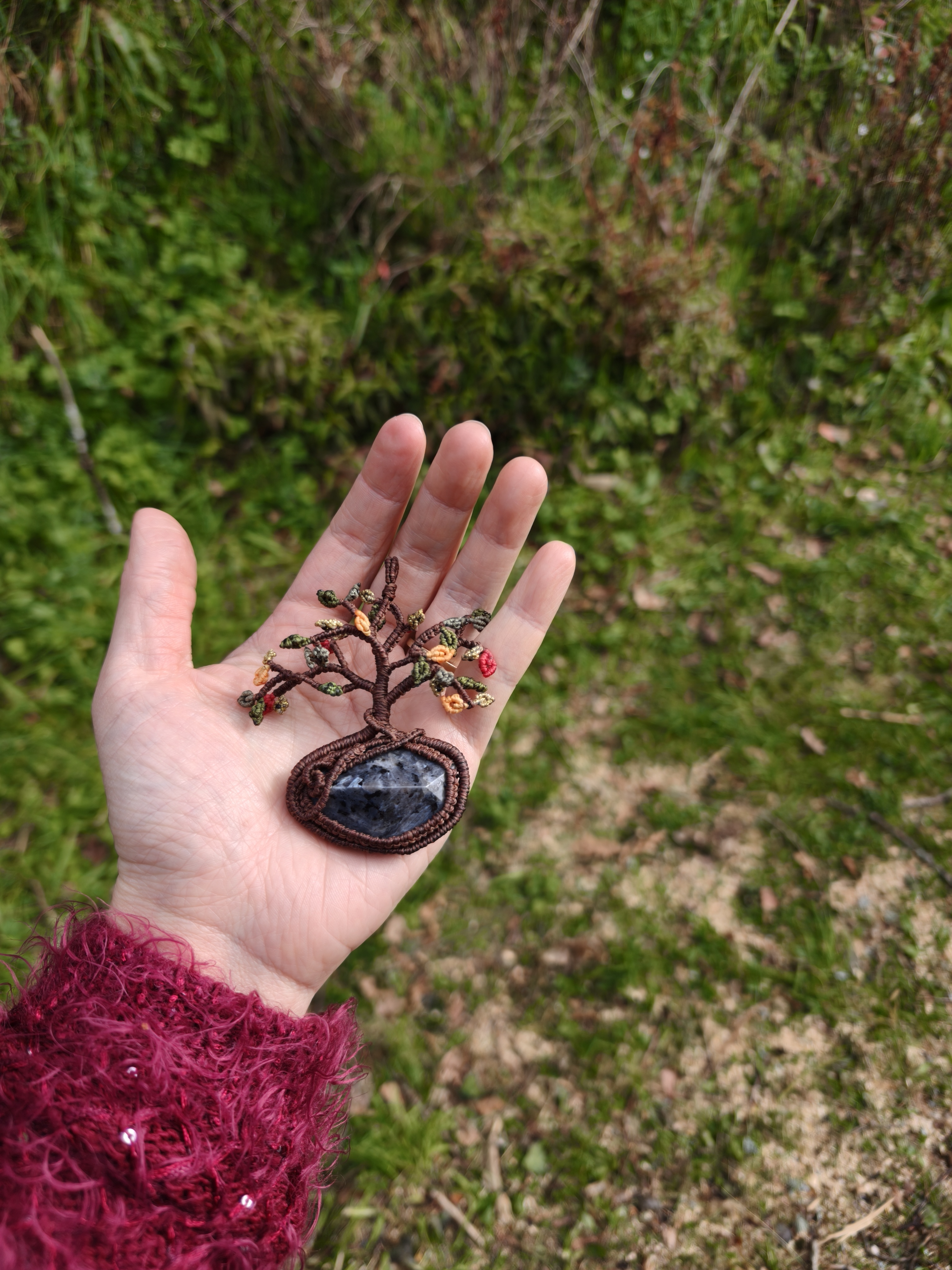 Tree of Resilience necklace - Larvikite