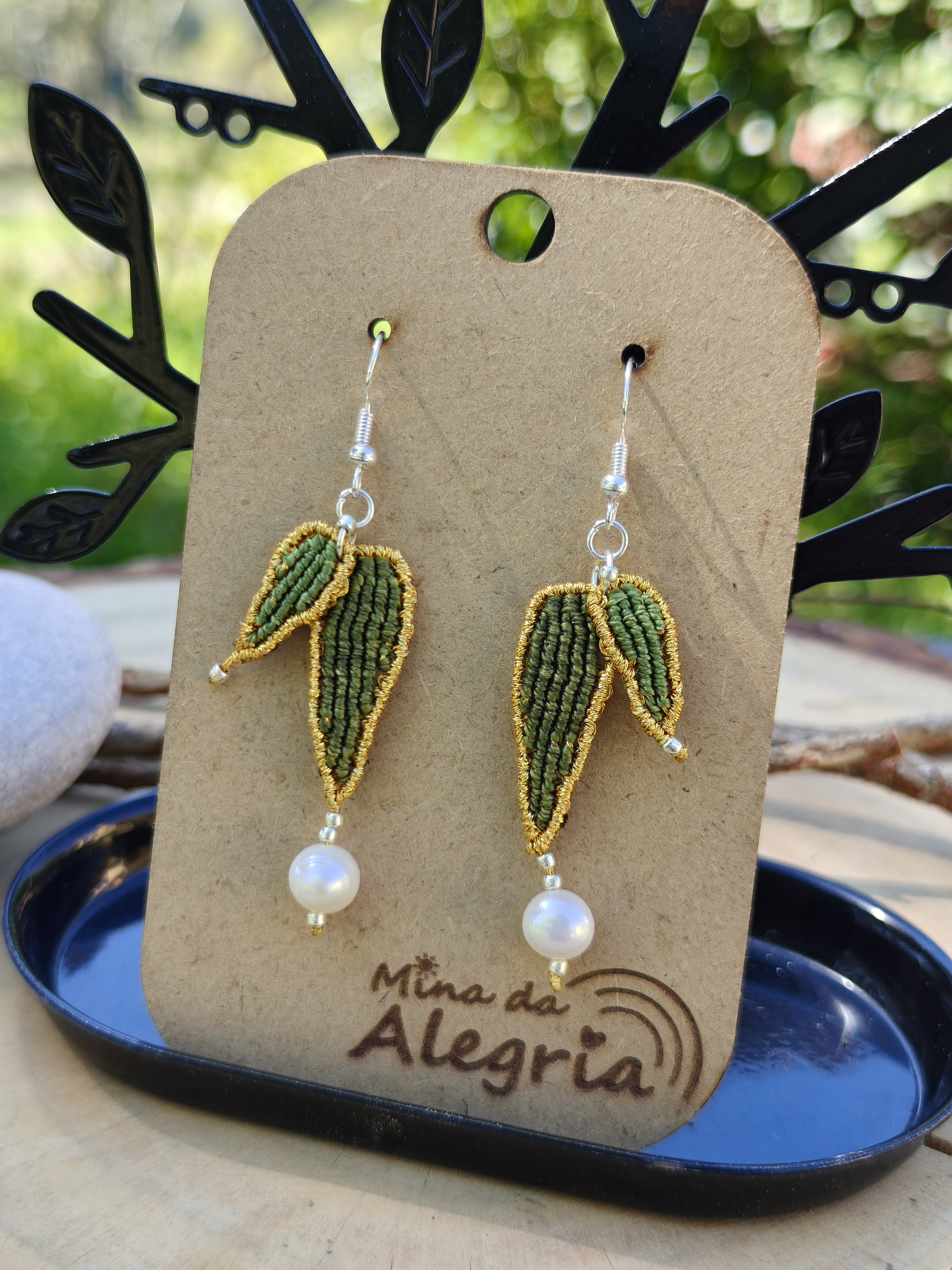 Bamboo Leaf Earrings