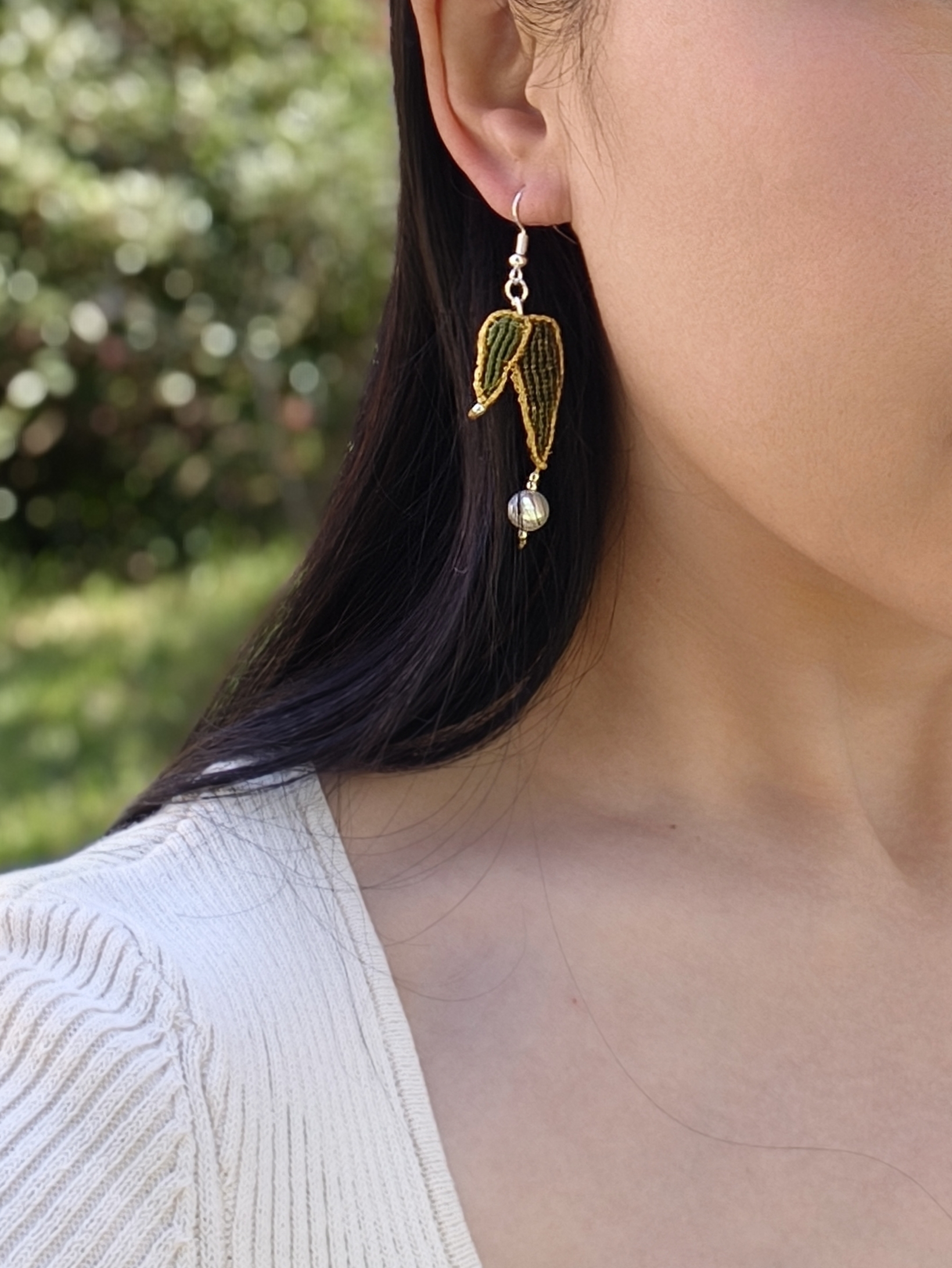 Bamboo Leaf Earrings