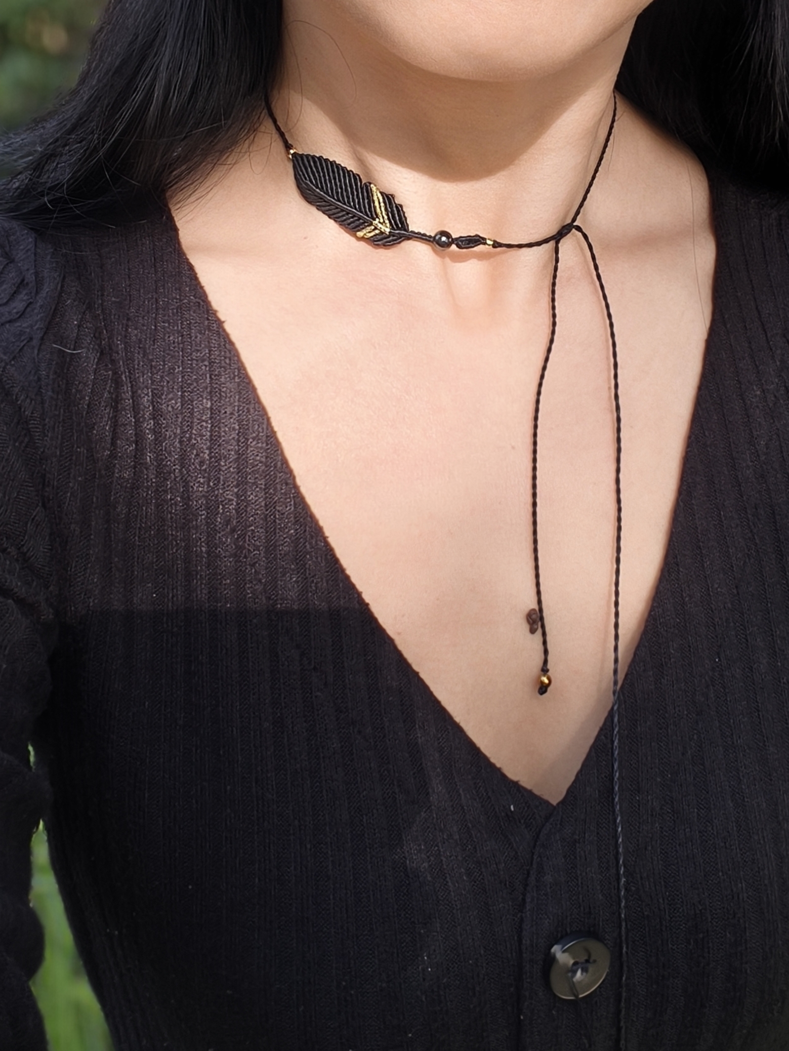 Feather Choker Necklace