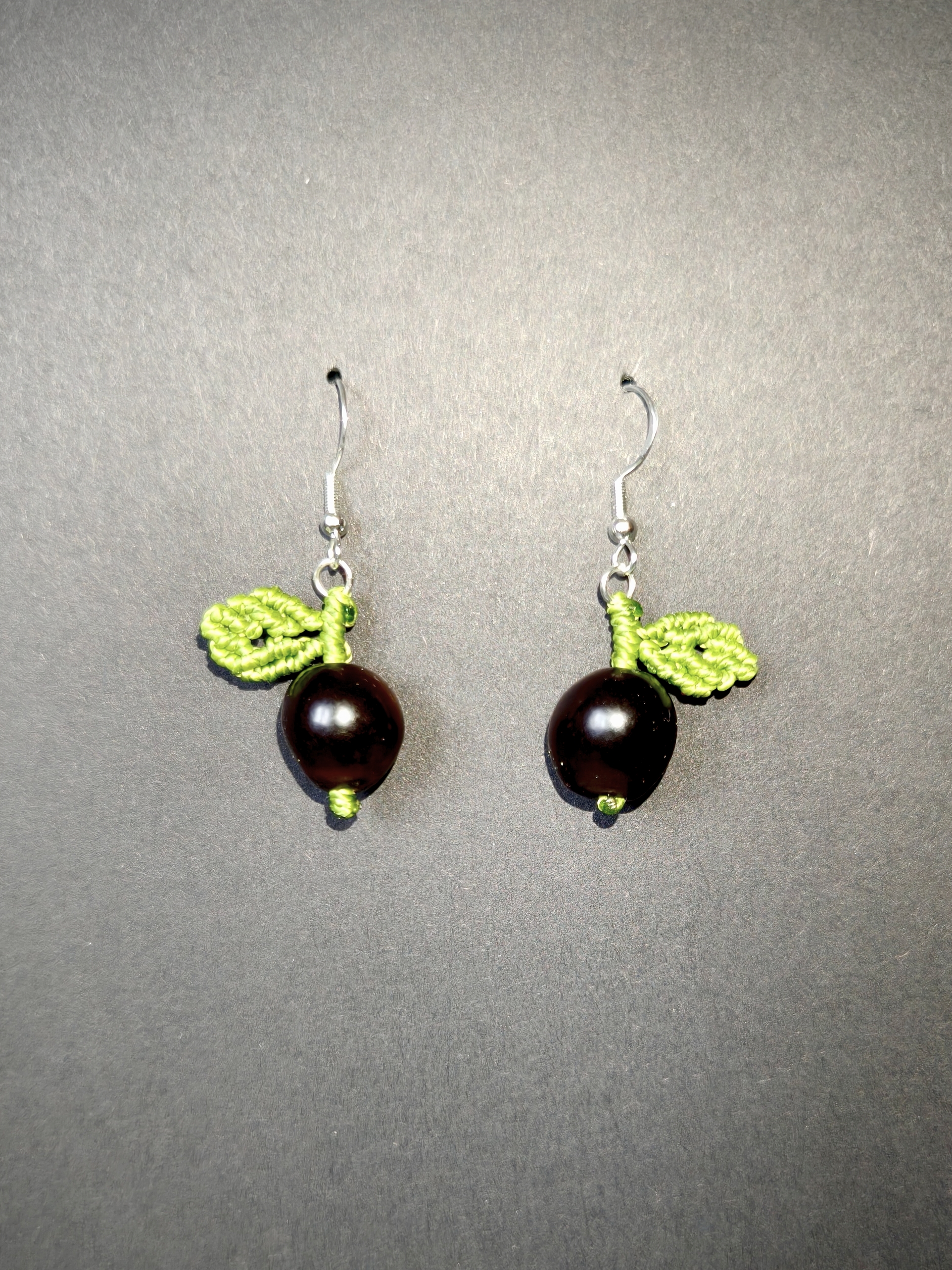 Fruit Earrings with Soapberry (无患子) Seed