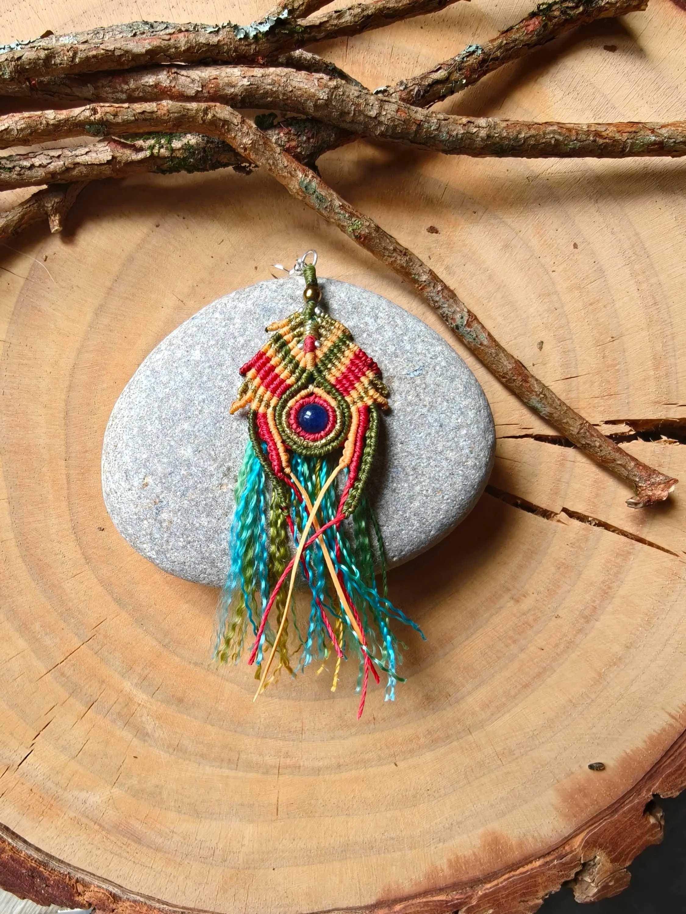 Peacock earrings L - single or a pair 