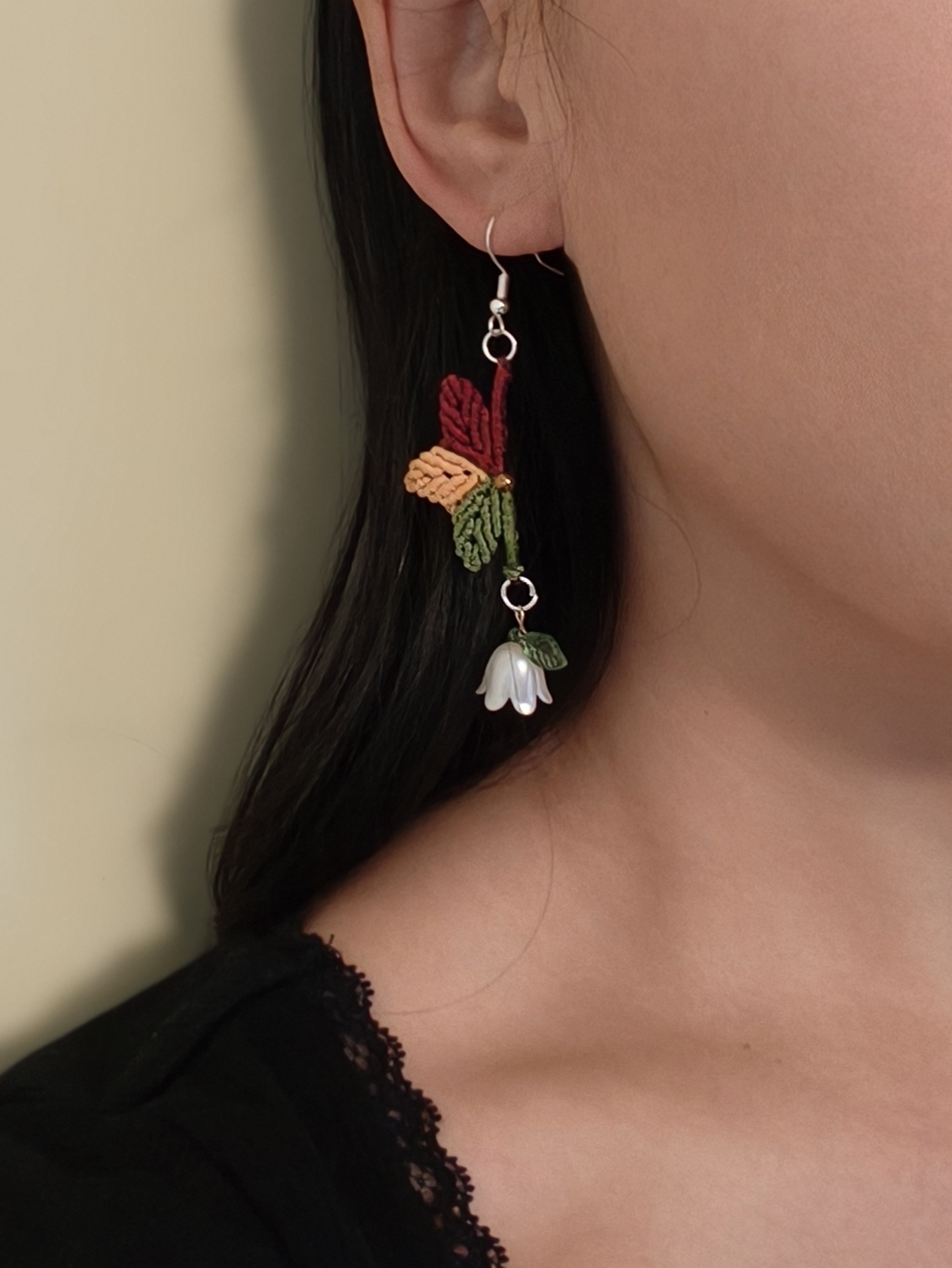 Leaf & Flower Earrings