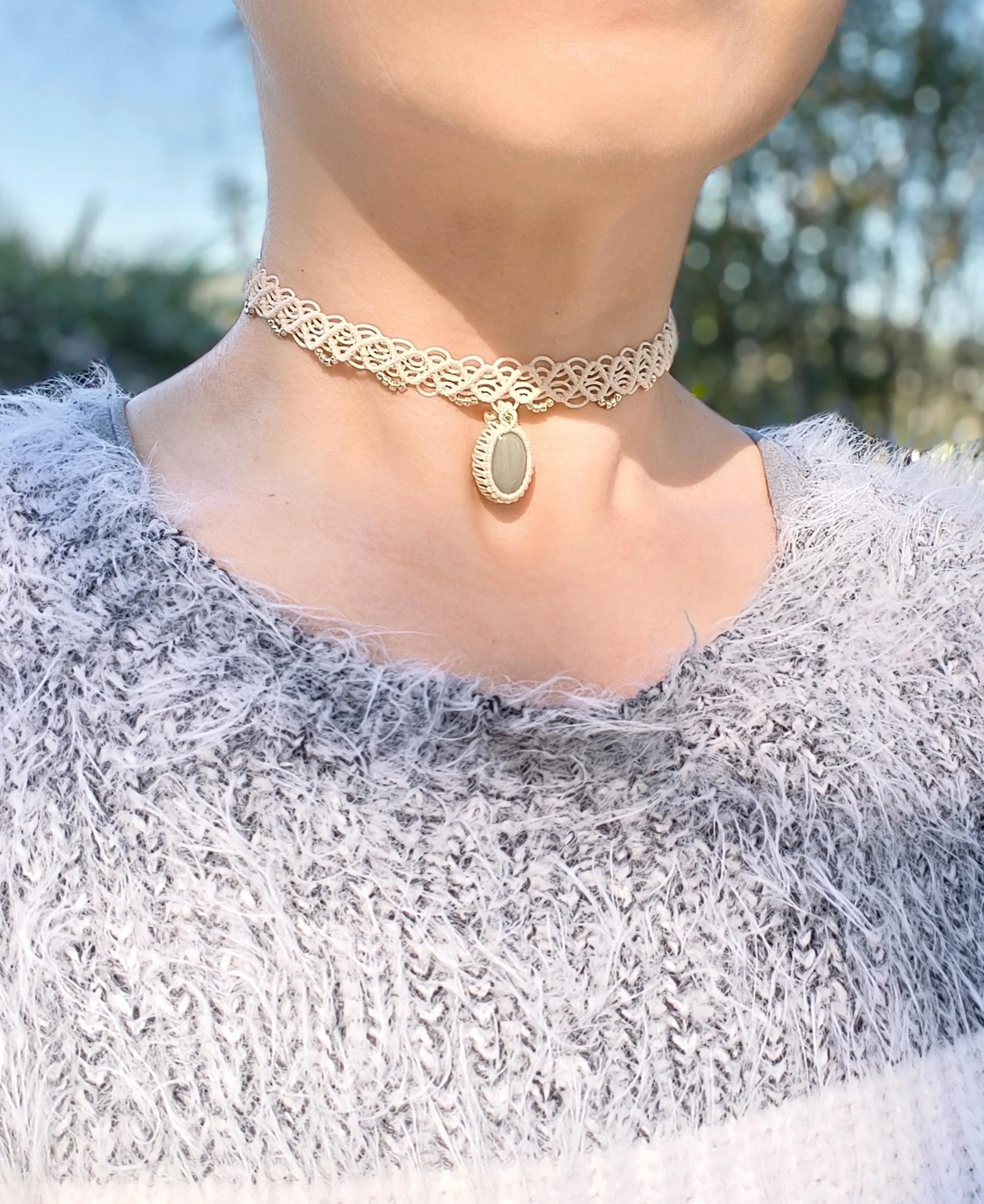 Chocker with Aventurine Stone