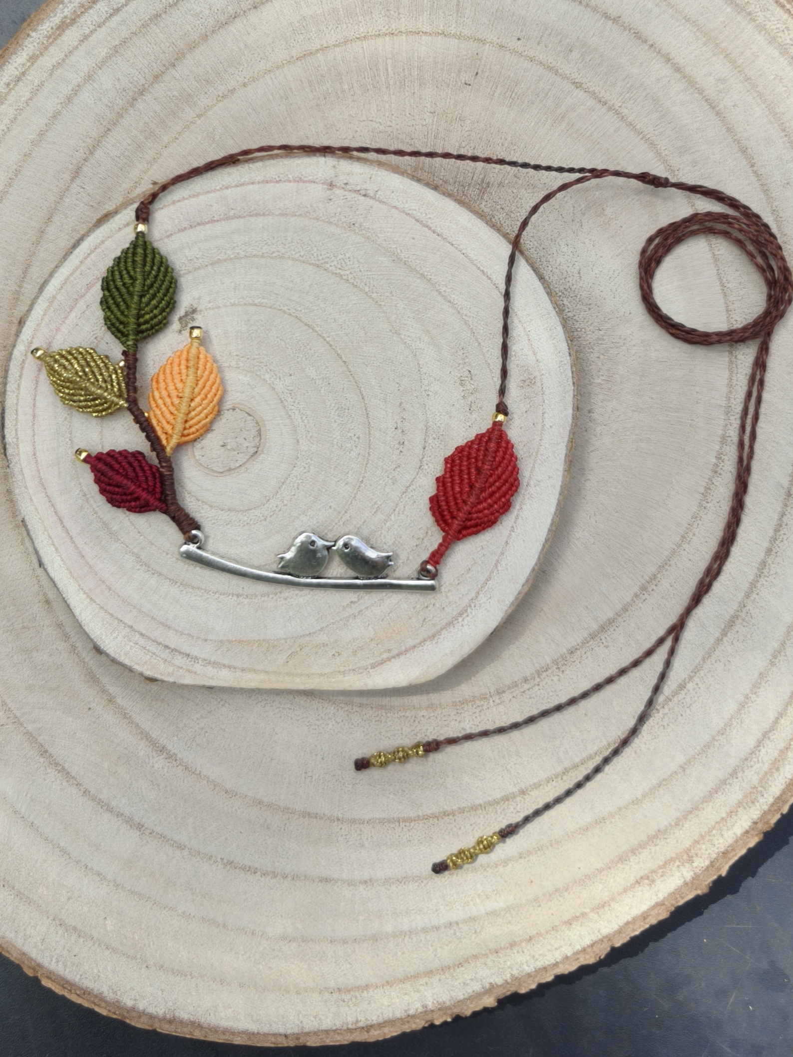 Whispering bird necklace - Autumn