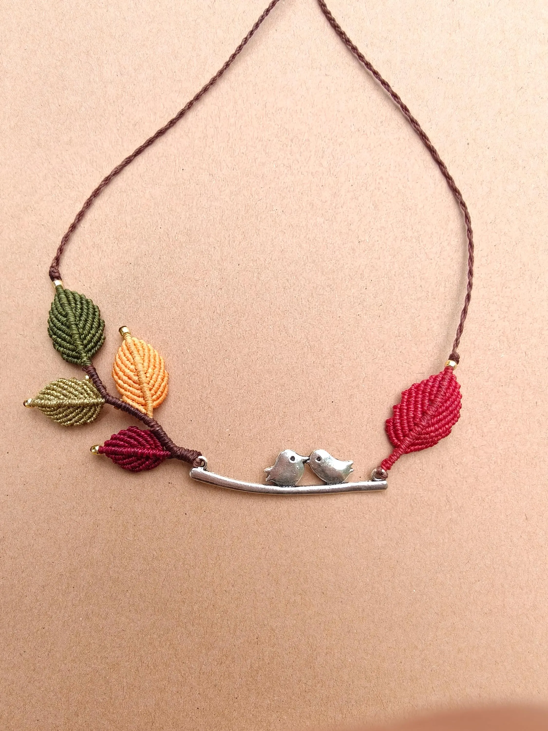 Whispering bird necklace - Autumn
