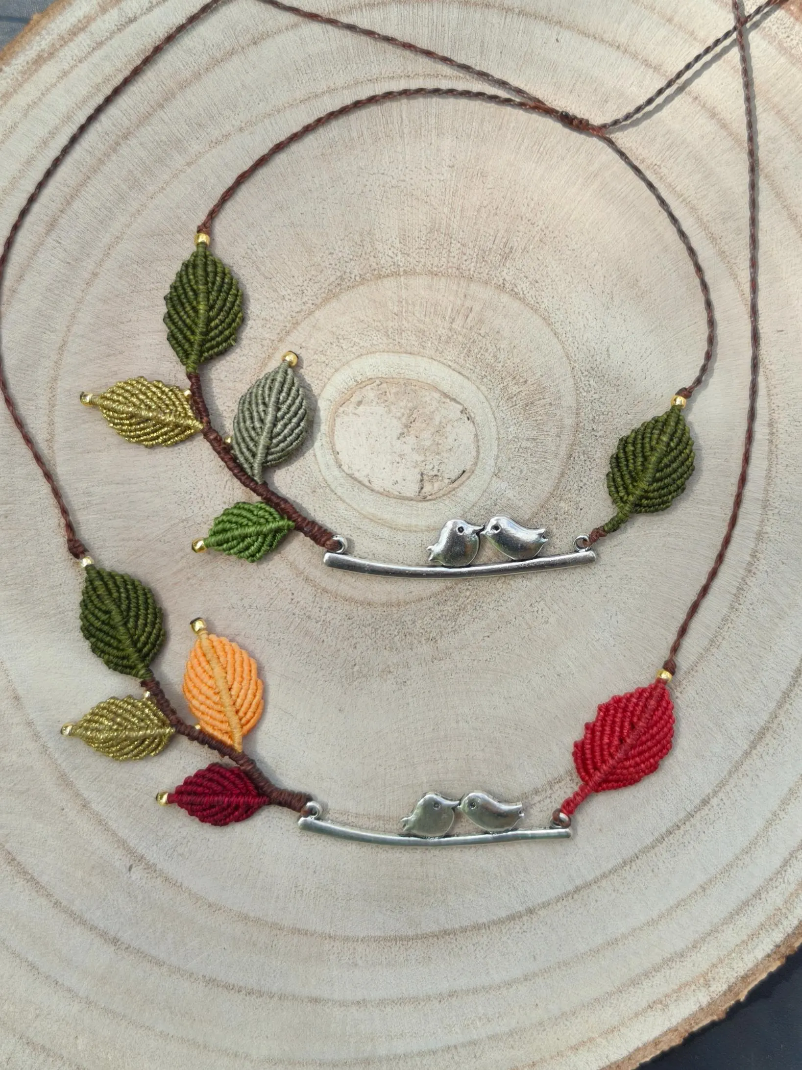 Whispering bird necklace - Autumn