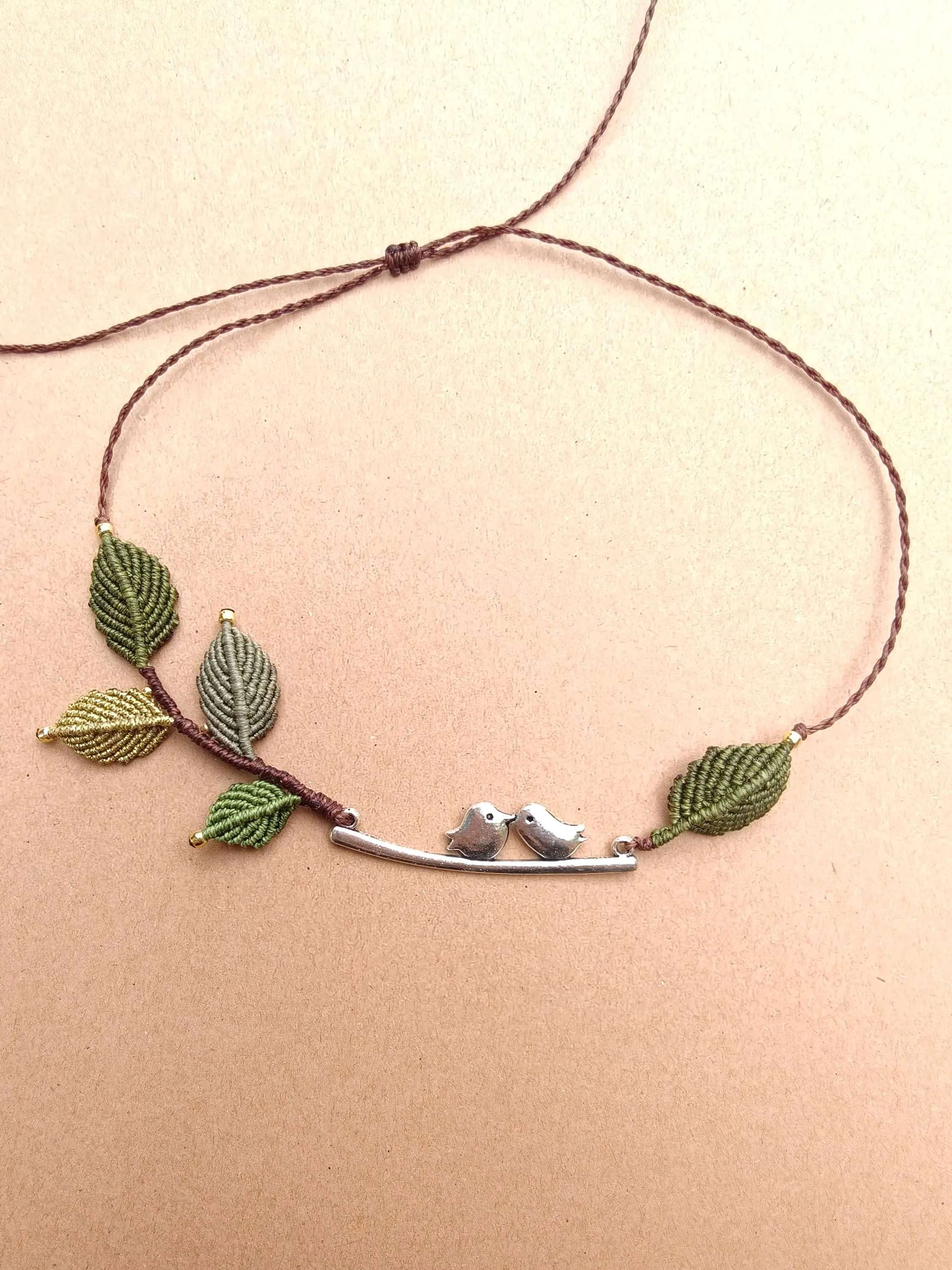 Whispering bird necklace - Spring